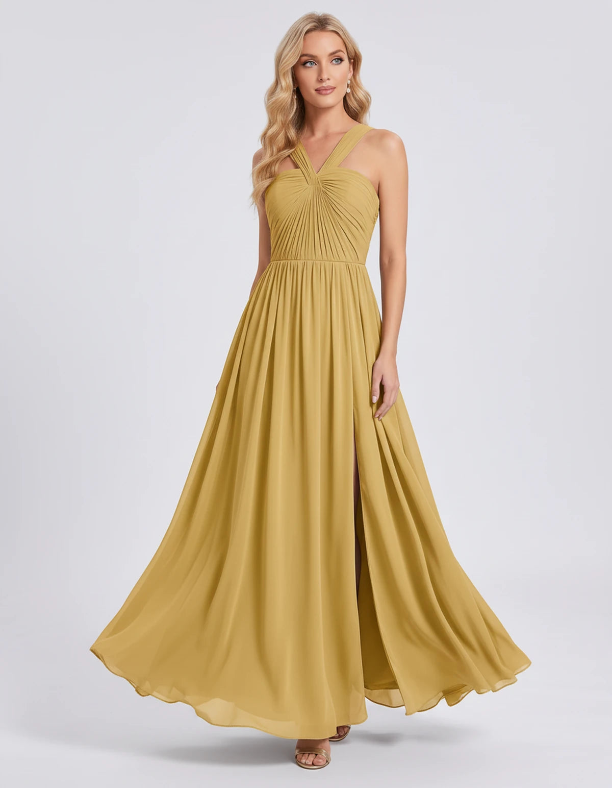 Fabiola Maxi Dress — Gold | SKU: SD-80378-gold-2,SD-80378-gold-4,SD-80378-gold-6,SD-80378-gold-8,SD-80378-gold-10,SD-80378-gold-12,SD-80378-gold-14,SD-80378-gold-16,SD-80378-gold-16W,SD-80378-gold-18W,SD-80378-gold-20W,SD-80378-gold-22W