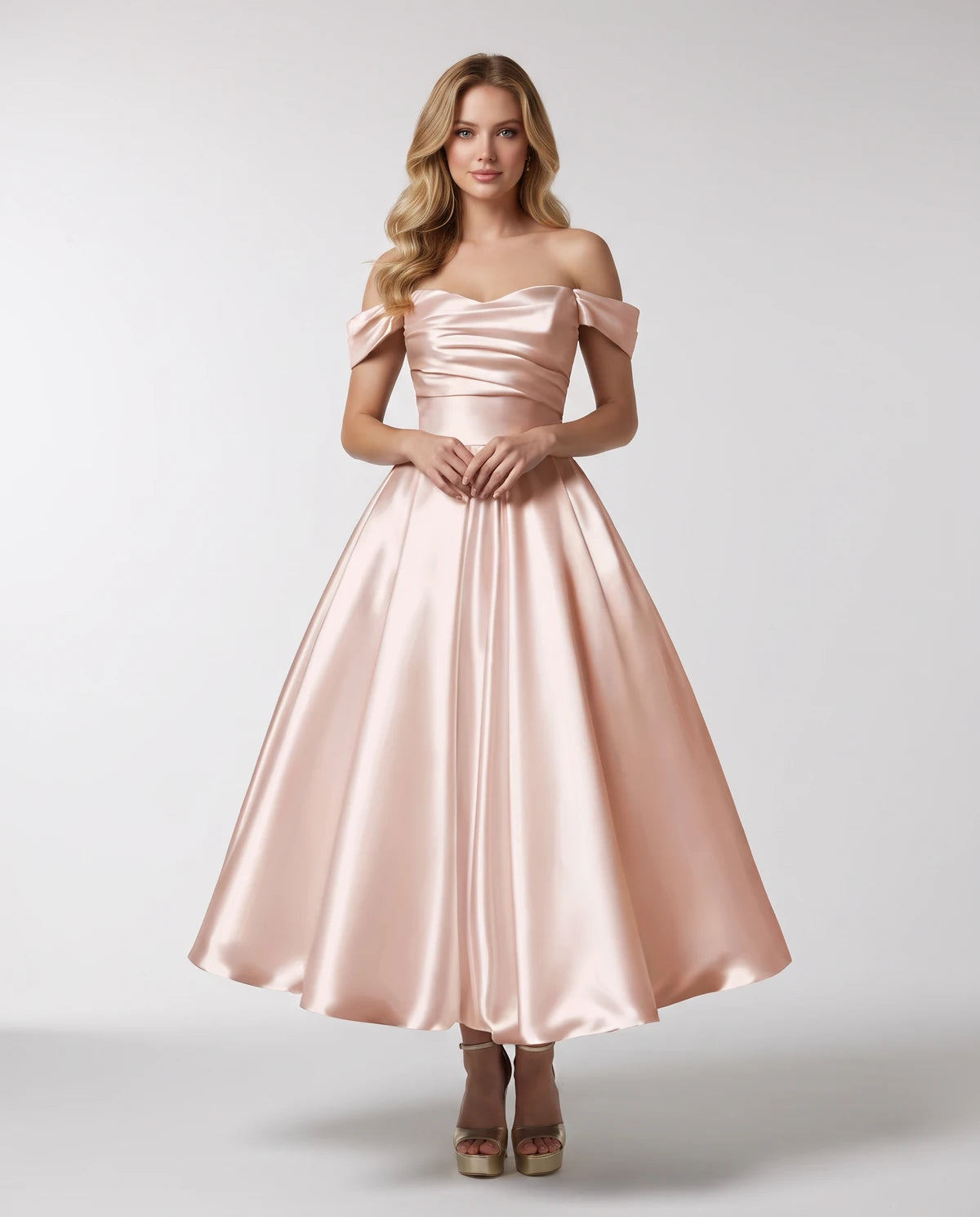 Faustina Midi Dresses — Blush