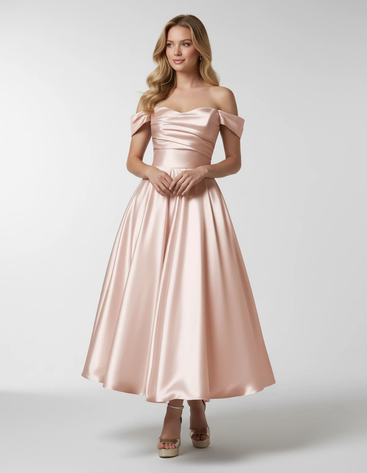 Faustina Midi Dresses — Blush | SKU: SD-24487-blush-2,SD-24487-blush-4,SD-24487-blush-6,SD-24487-blush-8,SD-24487-blush-10,SD-24487-blush-12,SD-24487-blush-14,SD-24487-blush-16,SD-24487-blush-16W,SD-24487-blush-18W,SD-24487-blush-20W,SD-24487-blush-22W