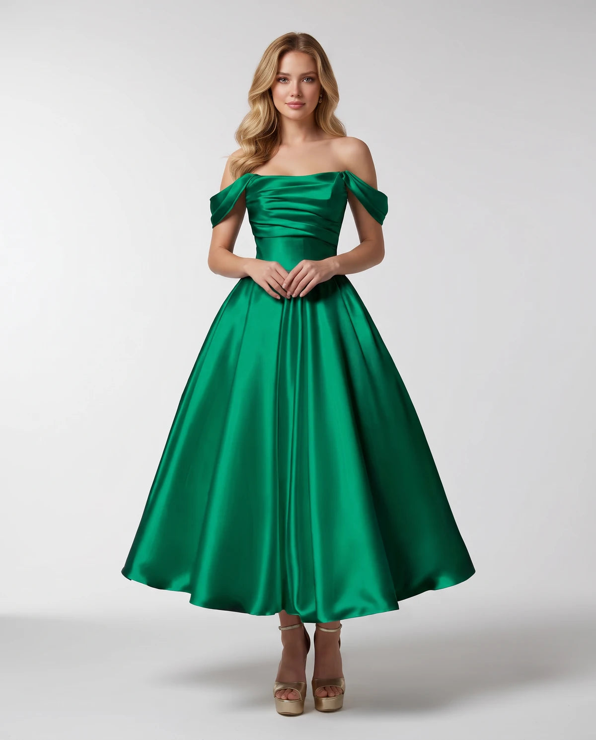 Faustina Midi Dresses — Dark Green
