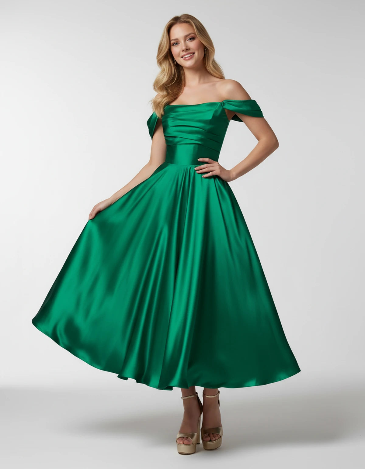 Faustina Midi Dresses — Dark Green | SKU: SD-24487-darkgreen-2,SD-24487-darkgreen-4,SD-24487-darkgreen-6,SD-24487-darkgreen-8,SD-24487-darkgreen-10,SD-24487-darkgreen-12,SD-24487-darkgreen-14,SD-24487-darkgreen-16,SD-24487-darkgreen-16W,SD-24487-darkgreen-18W,SD-24487-darkgreen-20W,SD-24487-darkgreen-22W