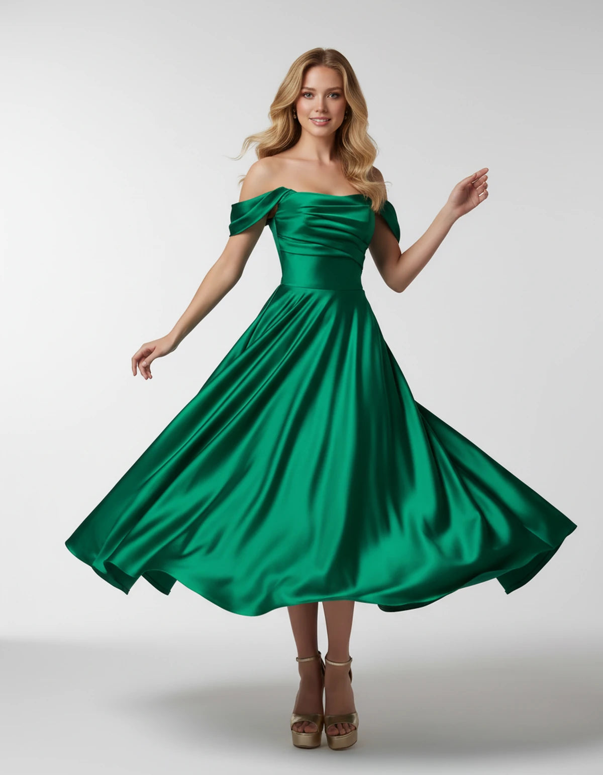 Faustina Midi Dresses — Dark Green | SKU: SD-24487-darkgreen-2,SD-24487-darkgreen-4,SD-24487-darkgreen-6,SD-24487-darkgreen-8,SD-24487-darkgreen-10,SD-24487-darkgreen-12,SD-24487-darkgreen-14,SD-24487-darkgreen-16,SD-24487-darkgreen-16W,SD-24487-darkgreen-18W,SD-24487-darkgreen-20W,SD-24487-darkgreen-22W