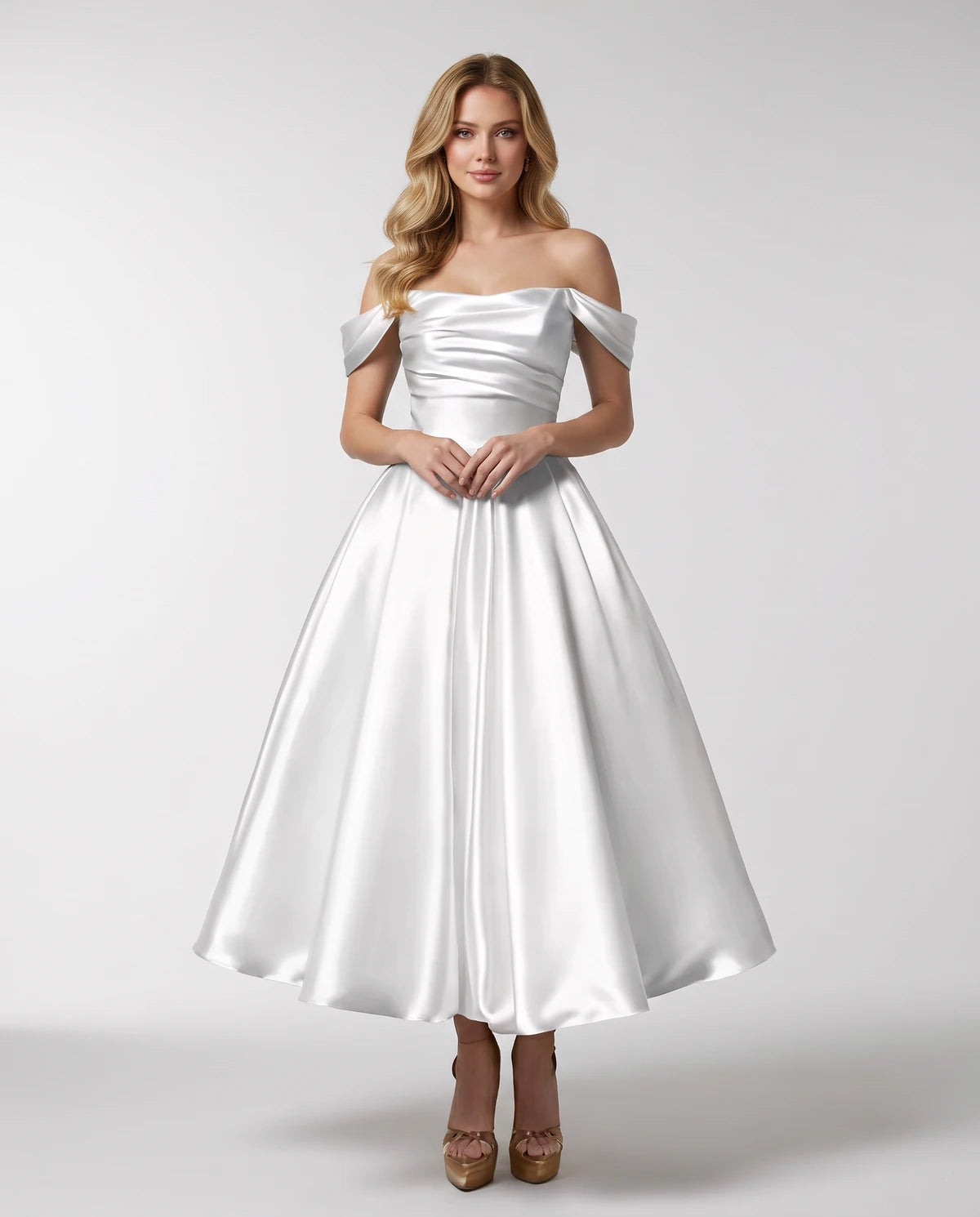 Faustina Midi Dresses — White