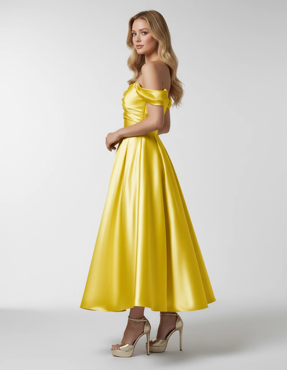 Faustina Midi Dresses — Yellow | SKU: SD-24487-yellow-2,SD-24487-yellow-4,SD-24487-yellow-6,SD-24487-yellow-8,SD-24487-yellow-10,SD-24487-yellow-12,SD-24487-yellow-14,SD-24487-yellow-16,SD-24487-yellow-16W,SD-24487-yellow-18W,SD-24487-yellow-20W,SD-24487-yellow-22W