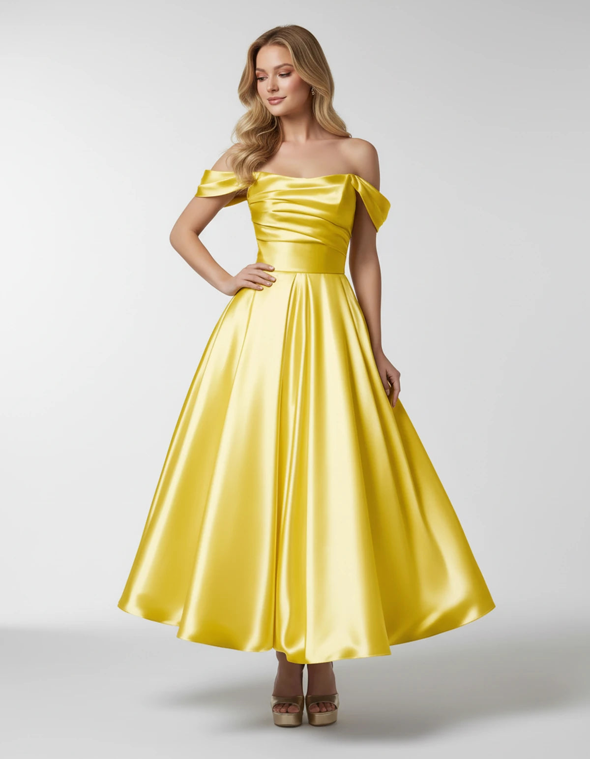 Faustina Midi Dresses — Yellow | SKU: SD-24487-yellow-2,SD-24487-yellow-4,SD-24487-yellow-6,SD-24487-yellow-8,SD-24487-yellow-10,SD-24487-yellow-12,SD-24487-yellow-14,SD-24487-yellow-16,SD-24487-yellow-16W,SD-24487-yellow-18W,SD-24487-yellow-20W,SD-24487-yellow-22W