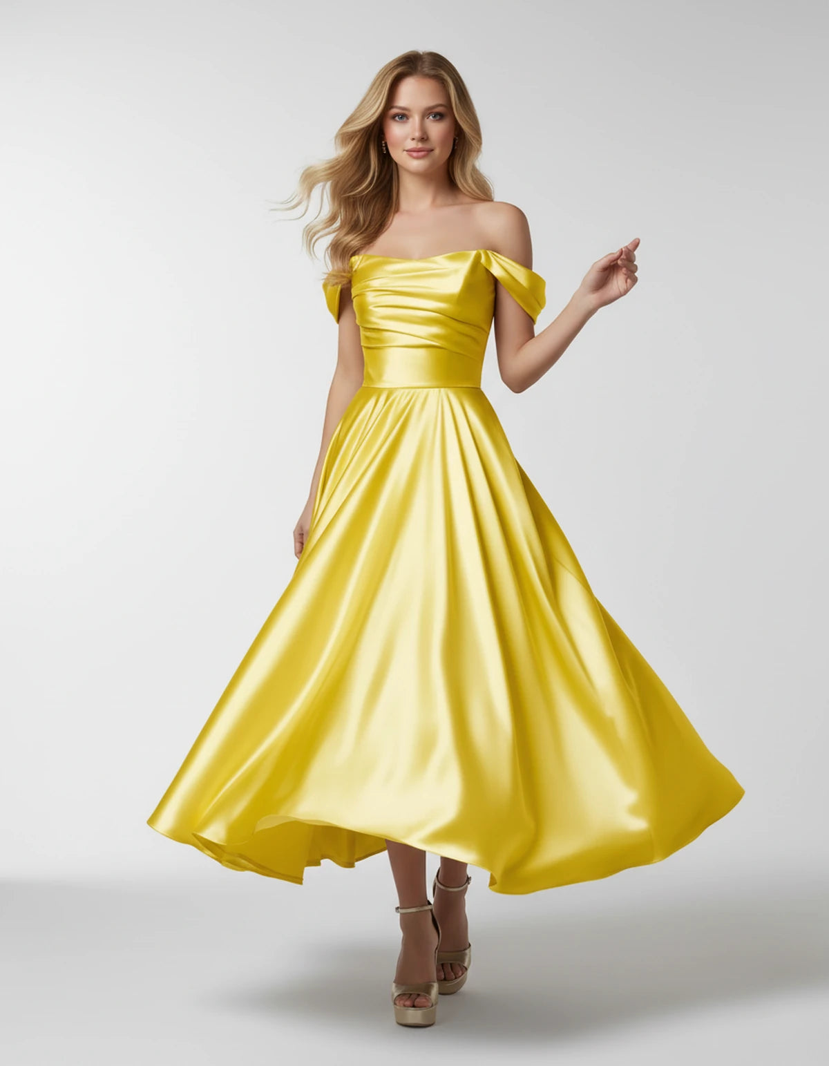 Faustina Midi Dresses — Yellow | SKU: SD-24487-yellow-2,SD-24487-yellow-4,SD-24487-yellow-6,SD-24487-yellow-8,SD-24487-yellow-10,SD-24487-yellow-12,SD-24487-yellow-14,SD-24487-yellow-16,SD-24487-yellow-16W,SD-24487-yellow-18W,SD-24487-yellow-20W,SD-24487-yellow-22W