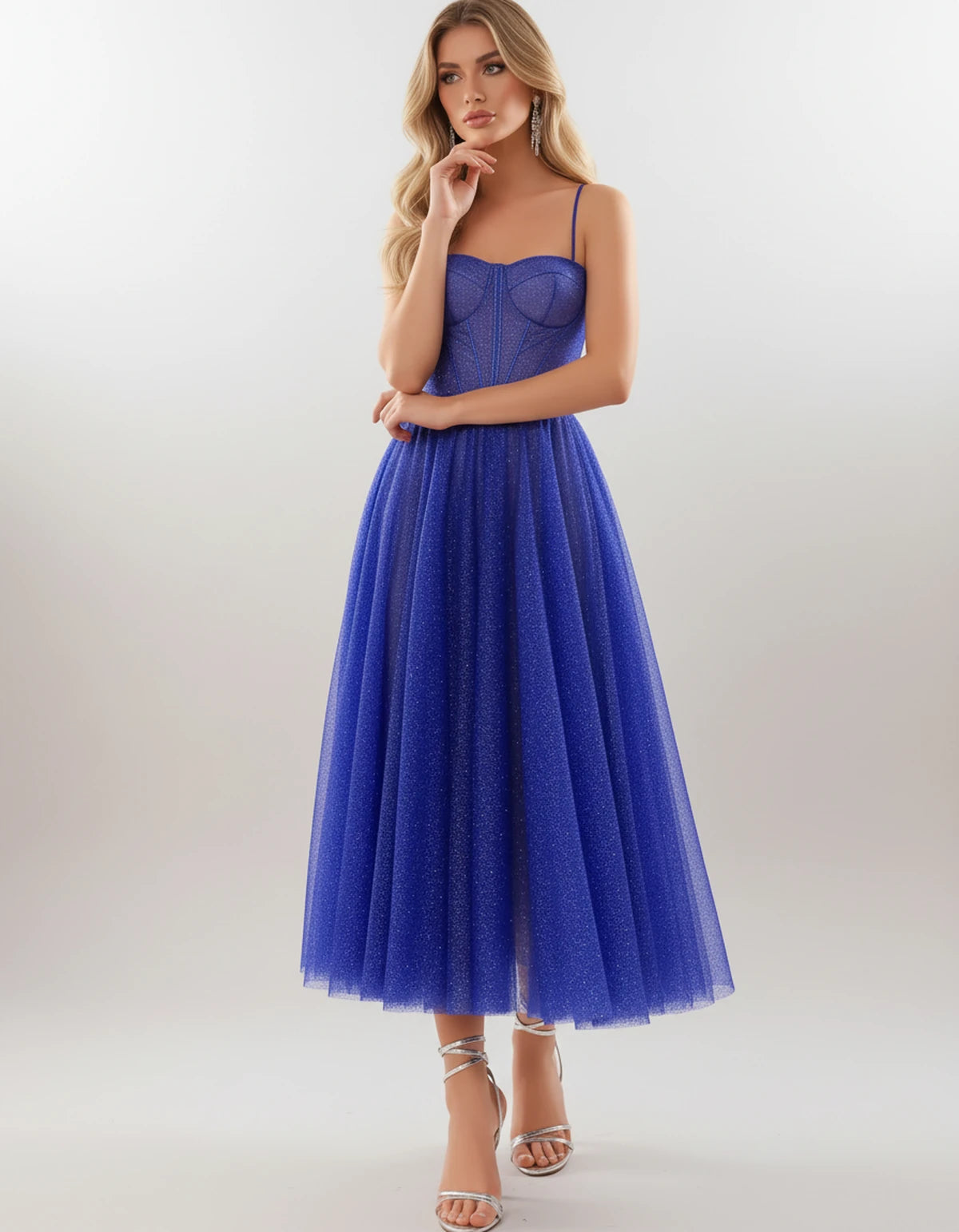 Filomena Midi Dresses — Blue | SKU: SD-84441-blue-2,SD-84441-blue-4,SD-84441-blue-6,SD-84441-blue-8,SD-84441-blue-10,SD-84441-blue-12,SD-84441-blue-14,SD-84441-blue-16,SD-84441-blue-16W,SD-84441-blue-18W,SD-84441-blue-20W,SD-84441-blue-22W