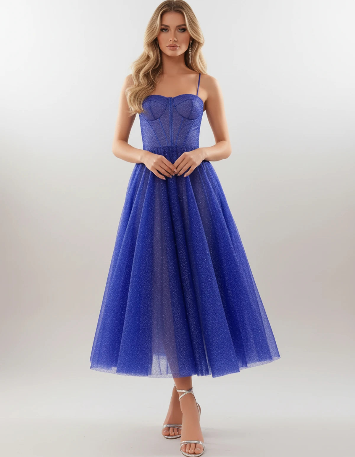 Filomena Midi Dresses — Blue | SKU: SD-84441-blue-2,SD-84441-blue-4,SD-84441-blue-6,SD-84441-blue-8,SD-84441-blue-10,SD-84441-blue-12,SD-84441-blue-14,SD-84441-blue-16,SD-84441-blue-16W,SD-84441-blue-18W,SD-84441-blue-20W,SD-84441-blue-22W