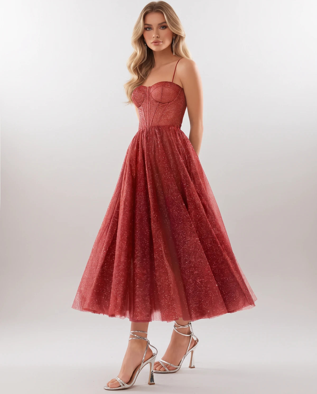 Filomena Midi Dresses — Red