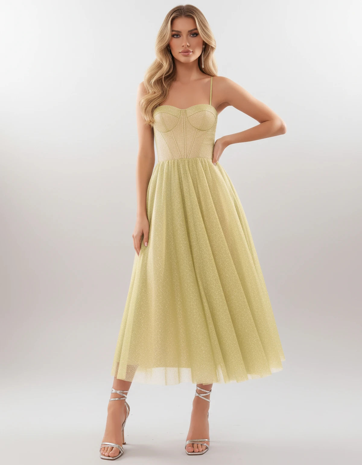 Filomena Midi Dresses — Yellow | SKU: SD-84441-yellow-2,SD-84441-yellow-4,SD-84441-yellow-6,SD-84441-yellow-8,SD-84441-yellow-10,SD-84441-yellow-12,SD-84441-yellow-14,SD-84441-yellow-16,SD-84441-yellow-16W,SD-84441-yellow-18W,SD-84441-yellow-20W,SD-84441-yellow-22W