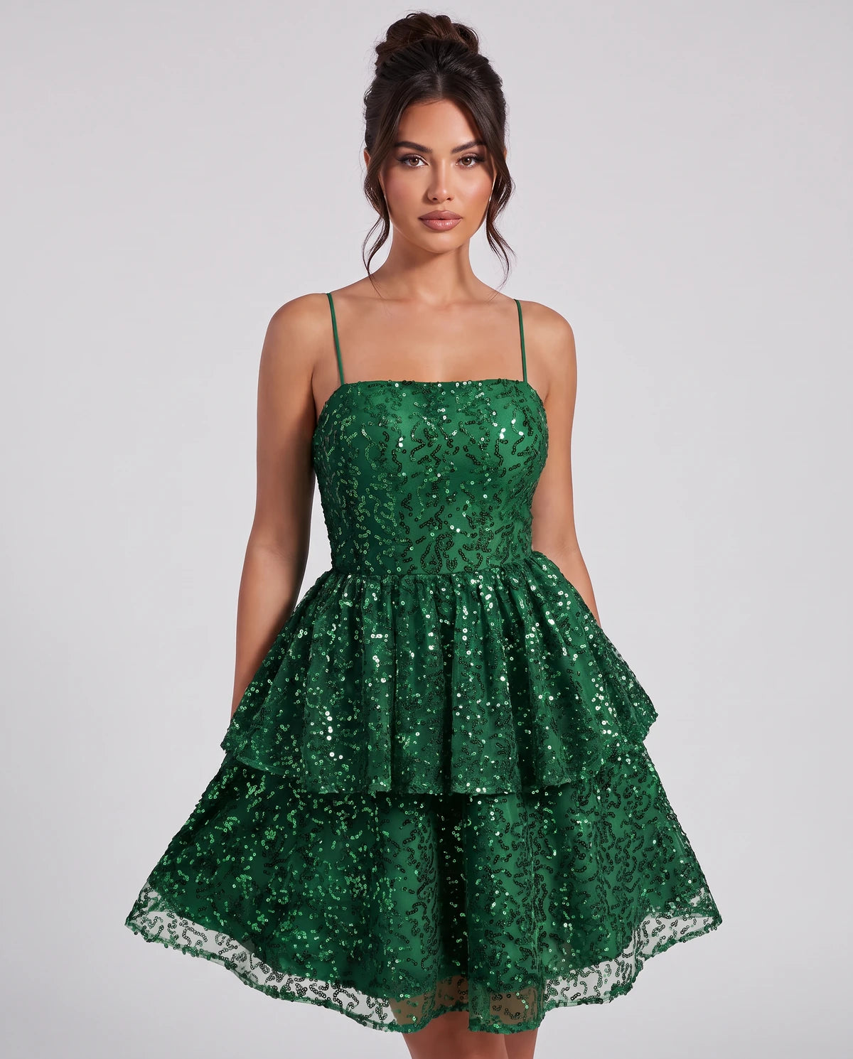 Florabel Mini Dress — Emerald