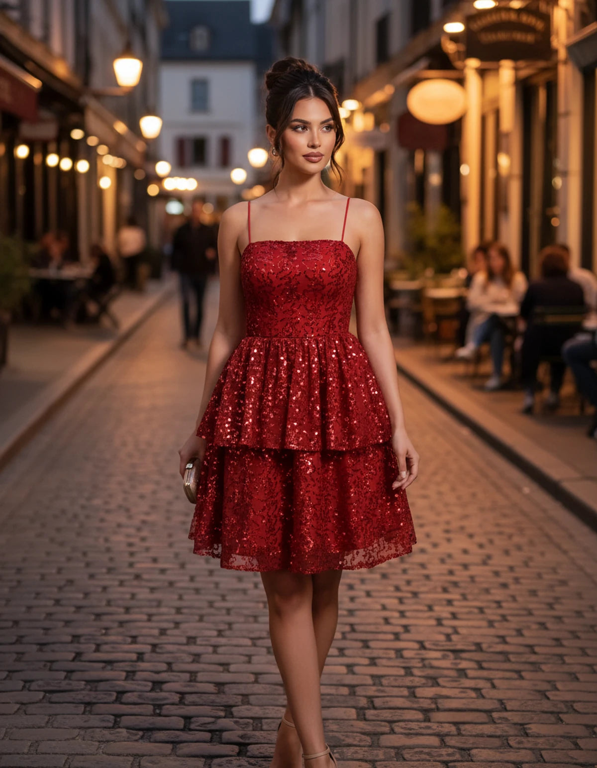 Florabel Mini Dress — Red | SKU: SD-93674-red-2,SD-93674-red-4,SD-93674-red-6,SD-93674-red-8,SD-93674-red-10,SD-93674-red-12,SD-93674-red-14,SD-93674-red-16,SD-93674-red-16W,SD-93674-red-18W,SD-93674-red-20W,SD-93674-red-22W
