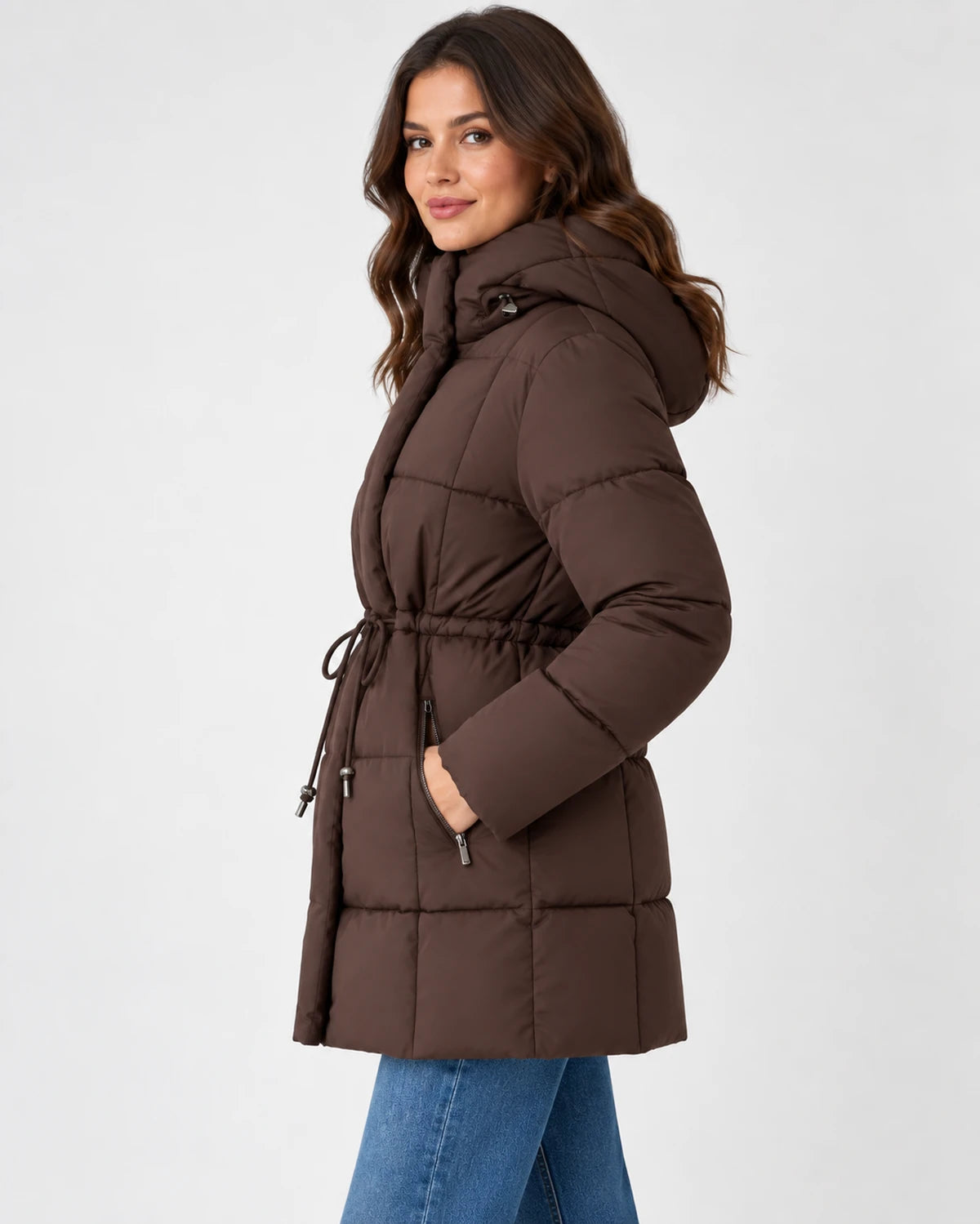 Florentia Coat — Brown | SKU: SD-42622-brown-XS,SD-42622-brown-S,SD-42622-brown-M,SD-42622-brown-L