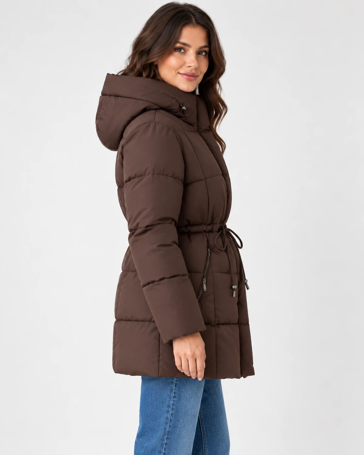 Florentia Coat — Brown | SKU: SD-42622-brown-XS,SD-42622-brown-S,SD-42622-brown-M,SD-42622-brown-L