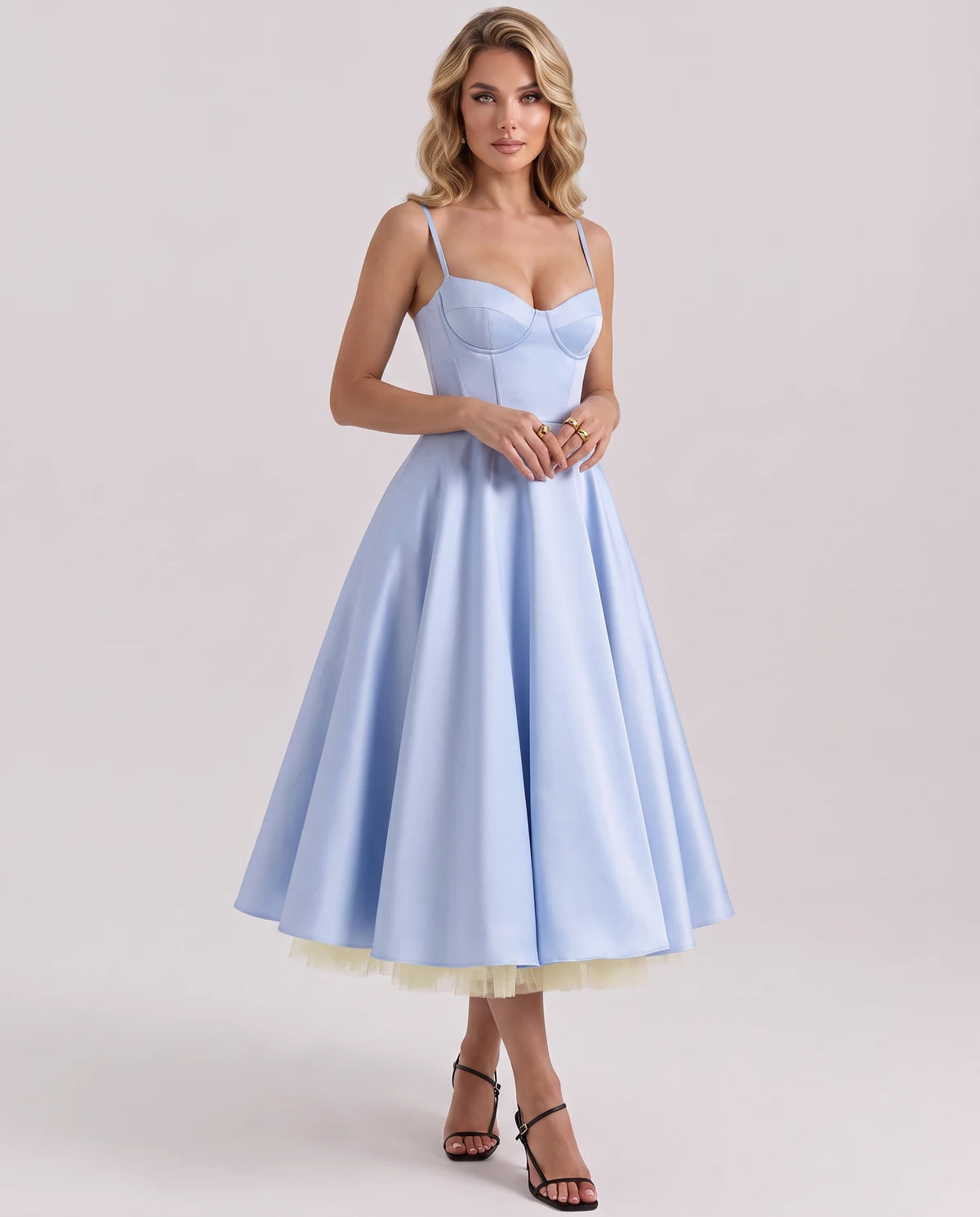 Floriane Midi Dresses — Blue