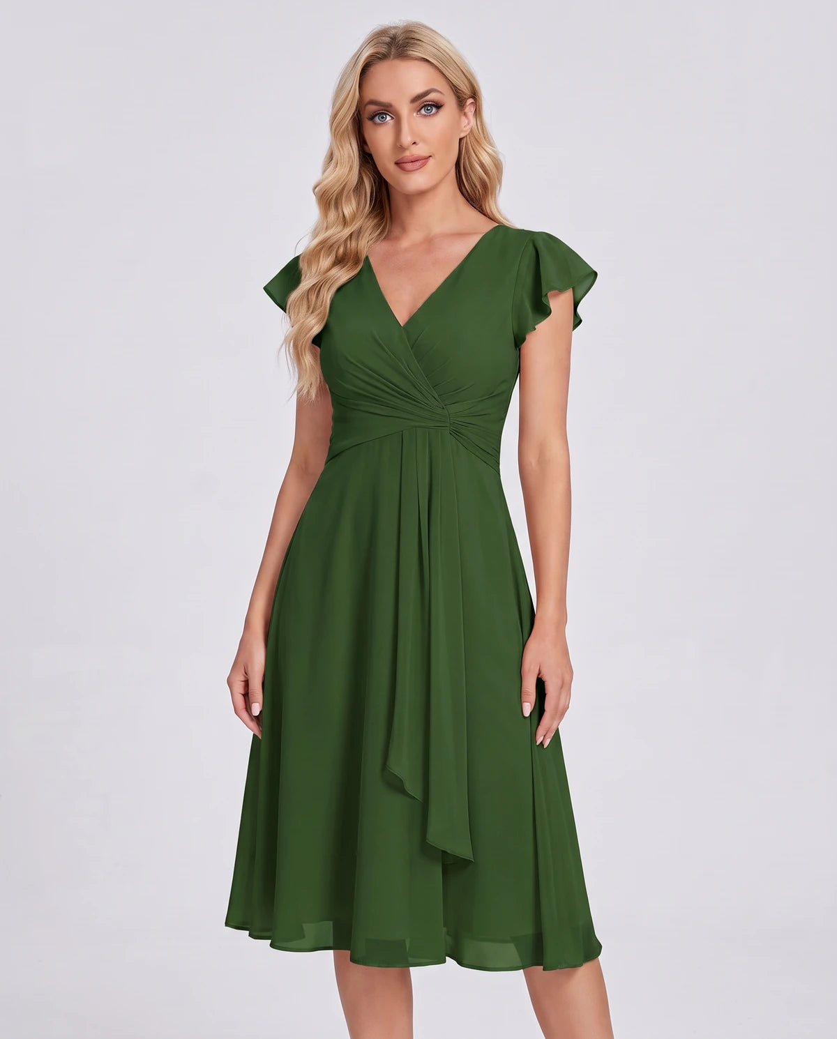 Fontanelle Midi Dresses — Emerald