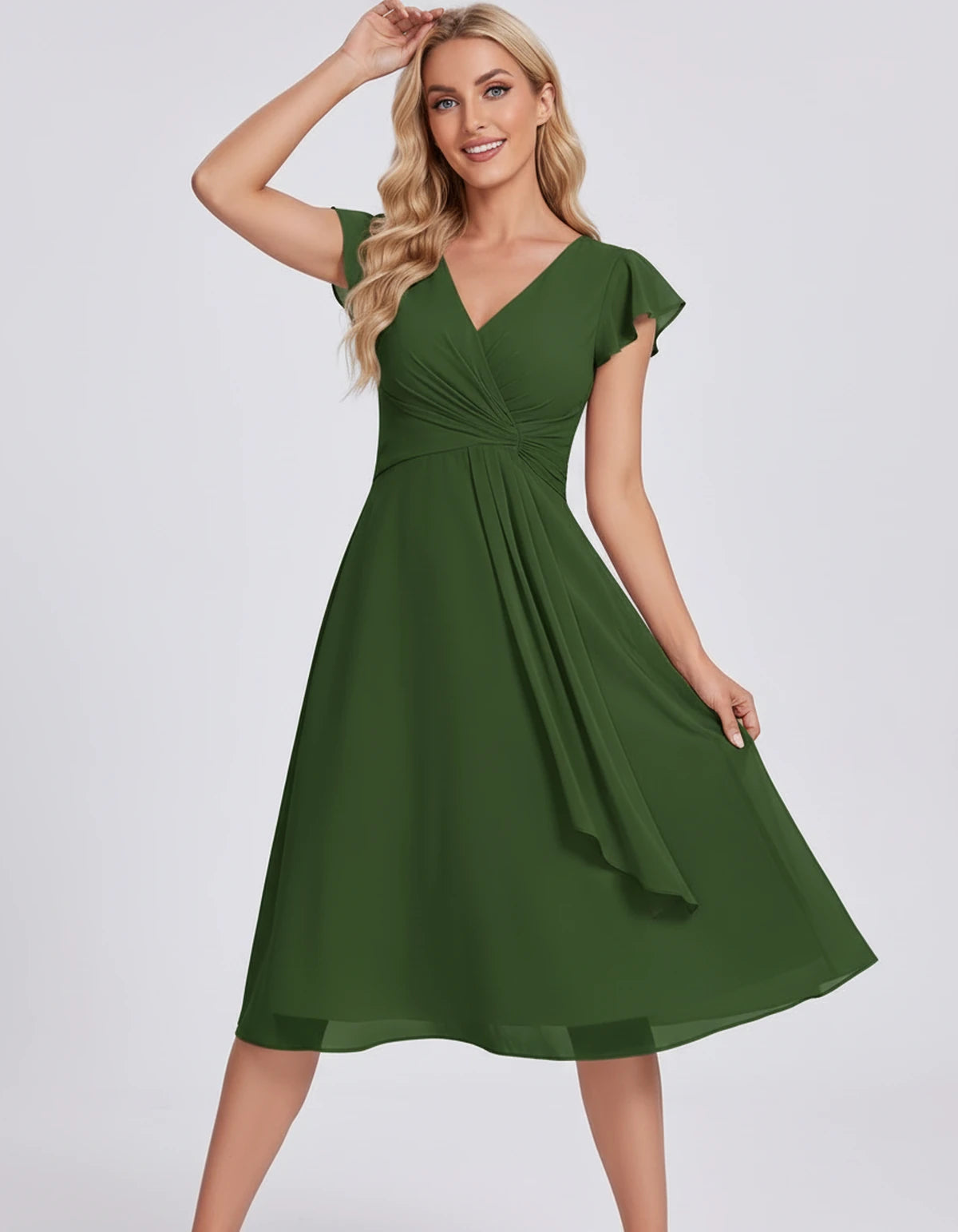 Fontanelle Midi Dresses — Emerald | SKU: SD-32287-emerald-2,SD-32287-emerald-4,SD-32287-emerald-6,SD-32287-emerald-8,SD-32287-emerald-10,SD-32287-emerald-12,SD-32287-emerald-14,SD-32287-emerald-16,SD-32287-emerald-16W,SD-32287-emerald-18W,SD-32287-emerald-20W,SD-32287-emerald-22W