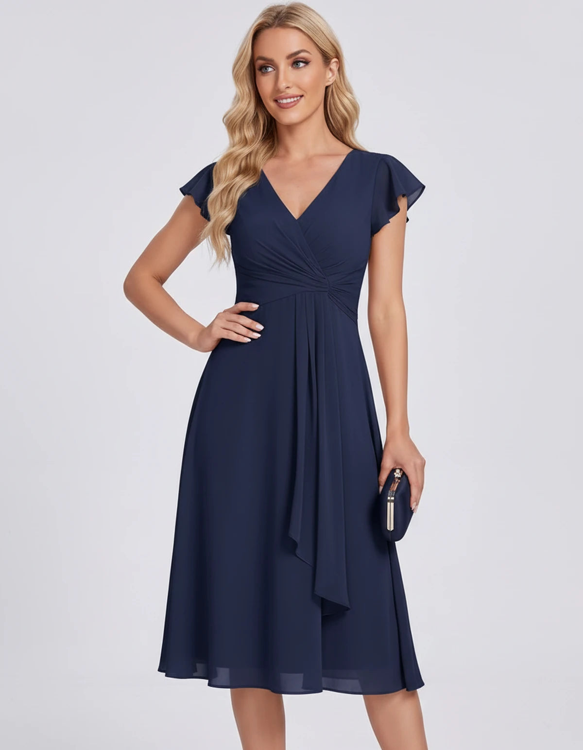 Fontanelle Midi Dresses — Navy | SKU: SD-32287-navy-2,SD-32287-navy-4,SD-32287-navy-6,SD-32287-navy-8,SD-32287-navy-10,SD-32287-navy-12,SD-32287-navy-14,SD-32287-navy-16,SD-32287-navy-16W,SD-32287-navy-18W,SD-32287-navy-20W,SD-32287-navy-22W