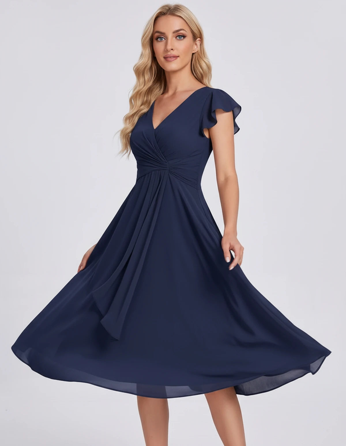 Fontanelle Midi Dresses — Navy | SKU: SD-32287-navy-2,SD-32287-navy-4,SD-32287-navy-6,SD-32287-navy-8,SD-32287-navy-10,SD-32287-navy-12,SD-32287-navy-14,SD-32287-navy-16,SD-32287-navy-16W,SD-32287-navy-18W,SD-32287-navy-20W,SD-32287-navy-22W