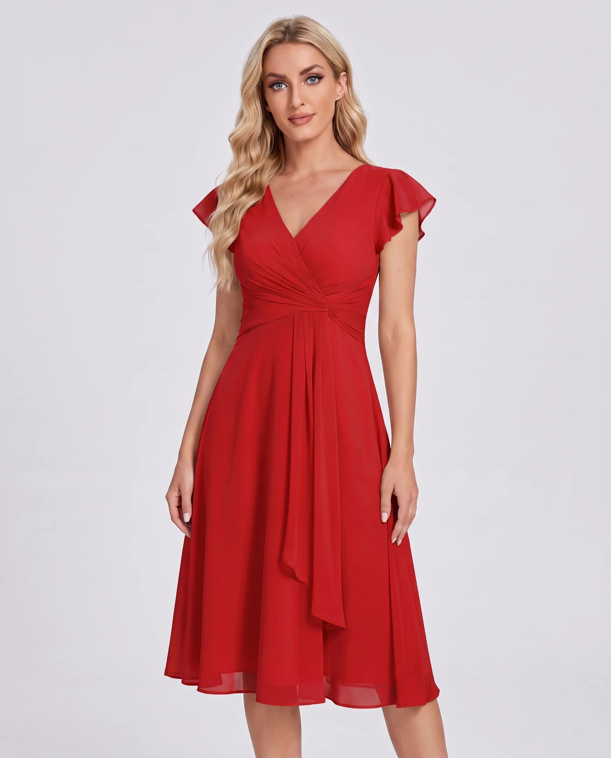 Fontanelle Midi Dresses — Red