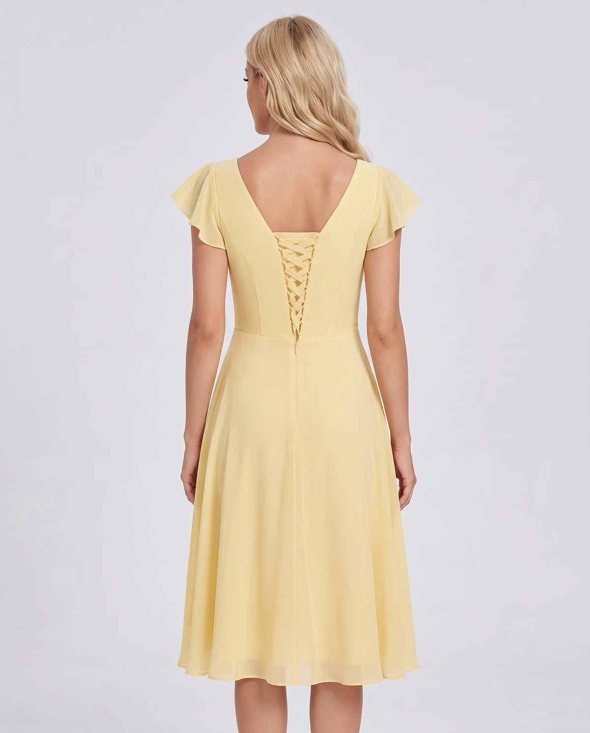 Fontanelle Midi Dresses — Yellow | SKU: SD-32287-yellow-2,SD-32287-yellow-4,SD-32287-yellow-6,SD-32287-yellow-8,SD-32287-yellow-10,SD-32287-yellow-12,SD-32287-yellow-14,SD-32287-yellow-16,SD-32287-yellow-16W,SD-32287-yellow-18W,SD-32287-yellow-20W,SD-32287-yellow-22W