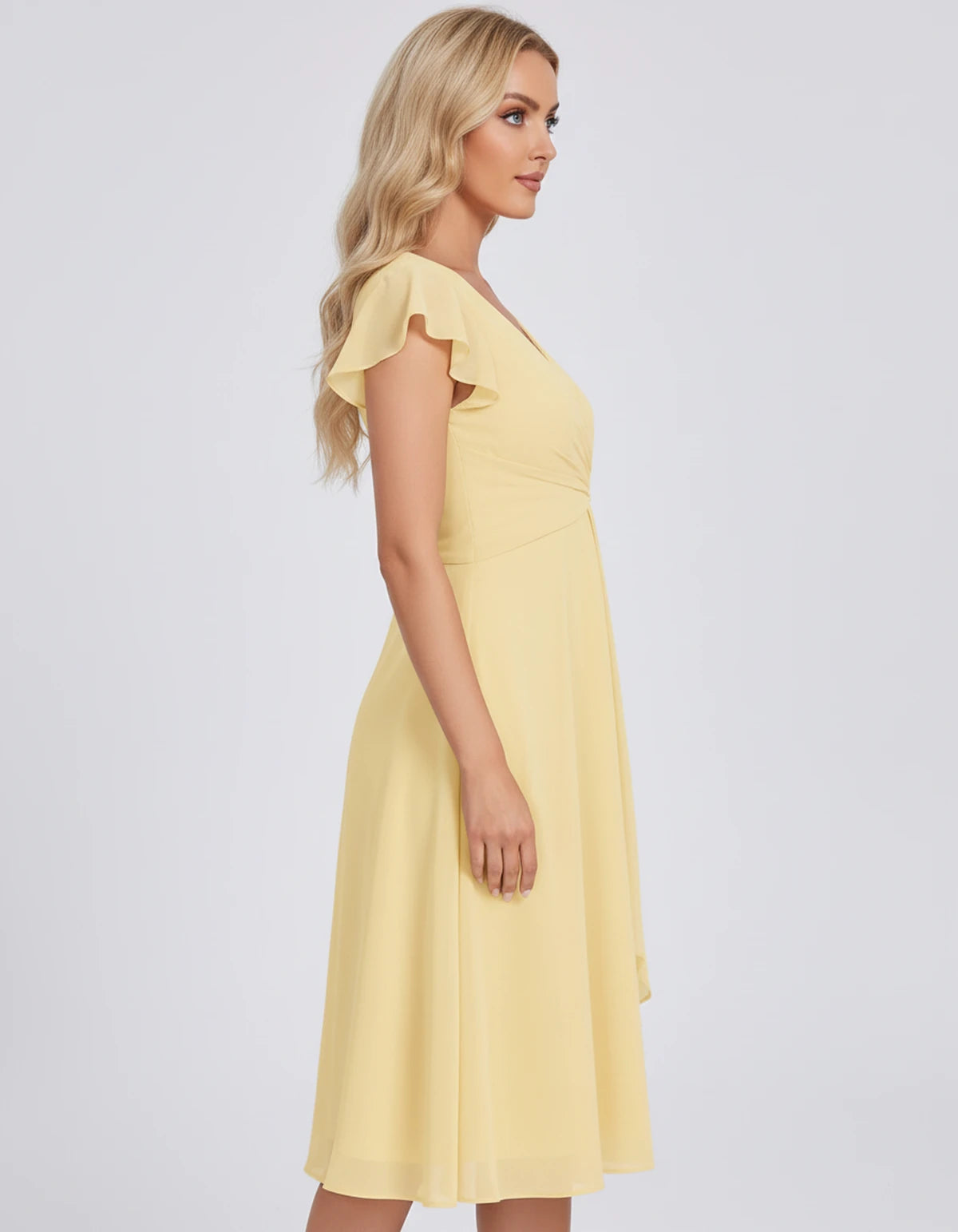 Fontanelle Midi Dresses — Yellow | SKU: SD-32287-yellow-2,SD-32287-yellow-4,SD-32287-yellow-6,SD-32287-yellow-8,SD-32287-yellow-10,SD-32287-yellow-12,SD-32287-yellow-14,SD-32287-yellow-16,SD-32287-yellow-16W,SD-32287-yellow-18W,SD-32287-yellow-20W,SD-32287-yellow-22W
