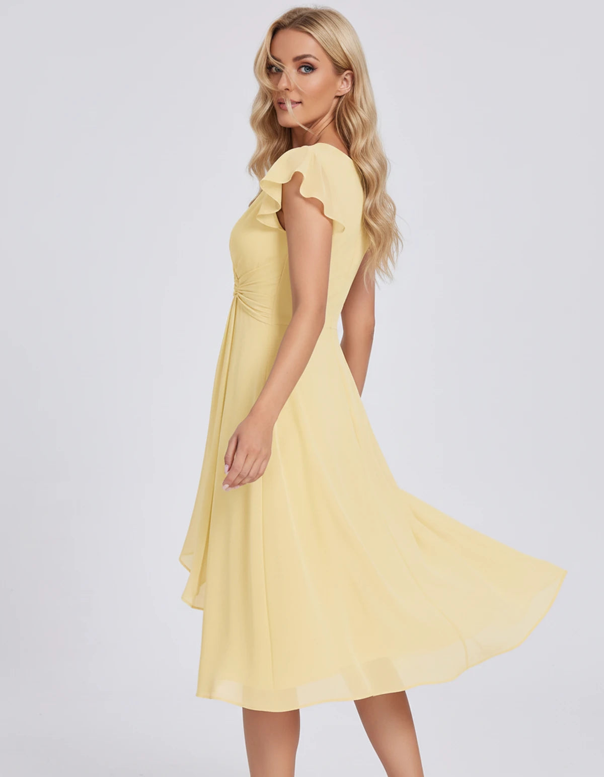 Fontanelle Midi Dresses — Yellow | SKU: SD-32287-yellow-2,SD-32287-yellow-4,SD-32287-yellow-6,SD-32287-yellow-8,SD-32287-yellow-10,SD-32287-yellow-12,SD-32287-yellow-14,SD-32287-yellow-16,SD-32287-yellow-16W,SD-32287-yellow-18W,SD-32287-yellow-20W,SD-32287-yellow-22W