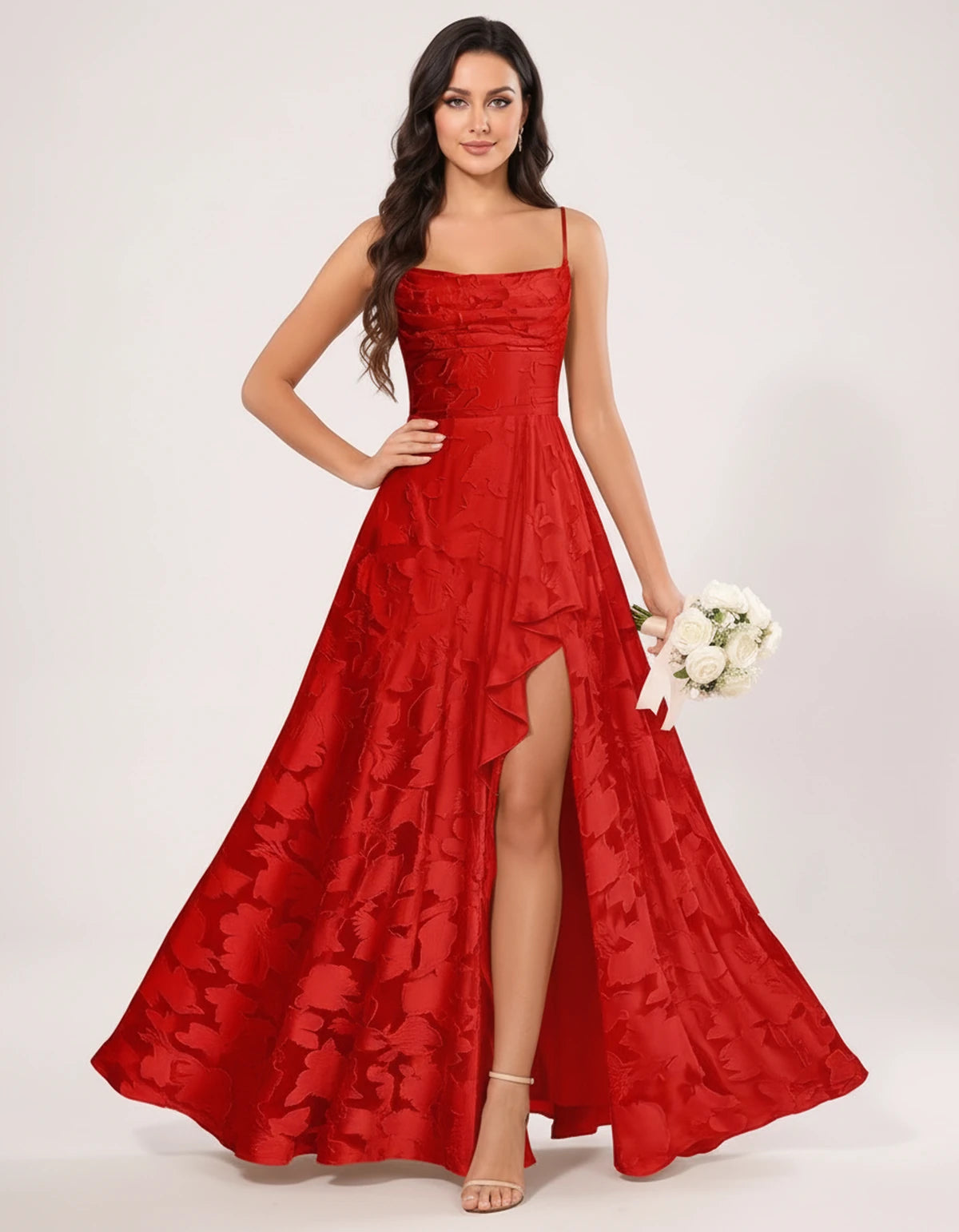 Freesia Maxi Dress — Red | SKU: SD-59435-red-2,SD-59435-red-4,SD-59435-red-6,SD-59435-red-8,SD-59435-red-10,SD-59435-red-12,SD-59435-red-14,SD-59435-red-16,SD-59435-red-16W,SD-59435-red-18W,SD-59435-red-20W