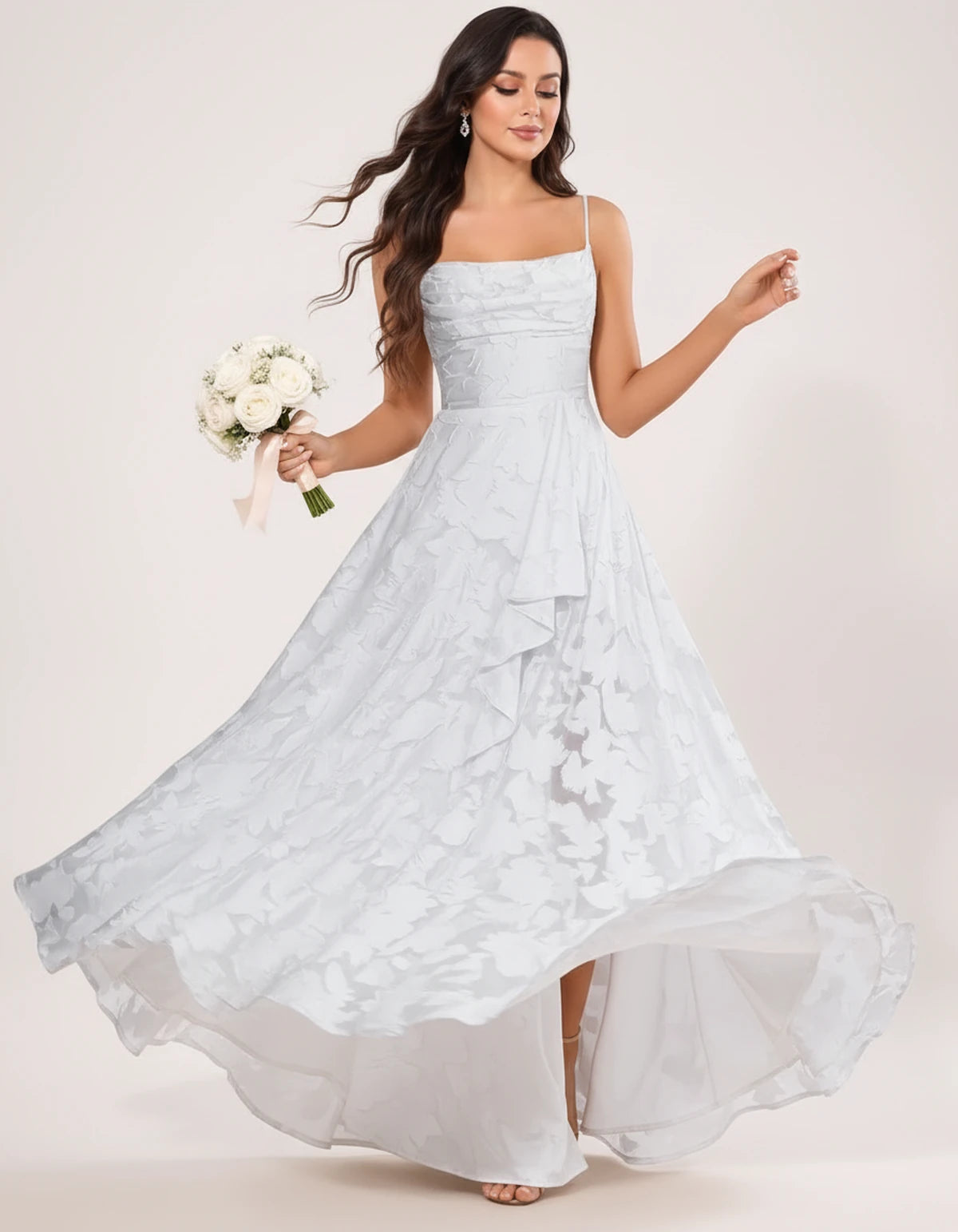 Freesia Maxi Dress — White | SKU: SD-59435-white-2,SD-59435-white-4,SD-59435-white-6,SD-59435-white-8,SD-59435-white-10,SD-59435-white-12,SD-59435-white-14,SD-59435-white-16,SD-59435-white-16W,SD-59435-white-18W,SD-59435-white-20W