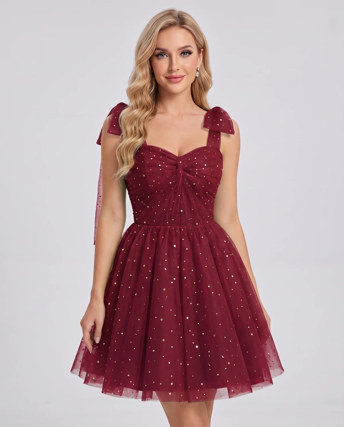 Galatea Mini Dress — Burgundy