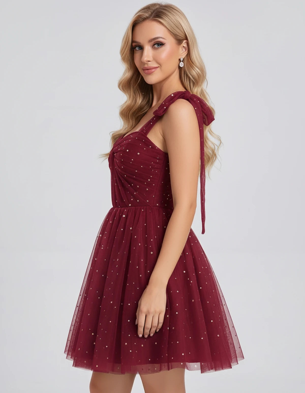 Galatea Mini Dress — Burgundy | SKU: SD-88413-burgundy-2,SD-88413-burgundy-4,SD-88413-burgundy-6,SD-88413-burgundy-8,SD-88413-burgundy-10,SD-88413-burgundy-12,SD-88413-burgundy-14,SD-88413-burgundy-14W,SD-88413-burgundy-16,SD-88413-burgundy-16W,SD-88413-burgundy-18,SD-88413-burgundy-20