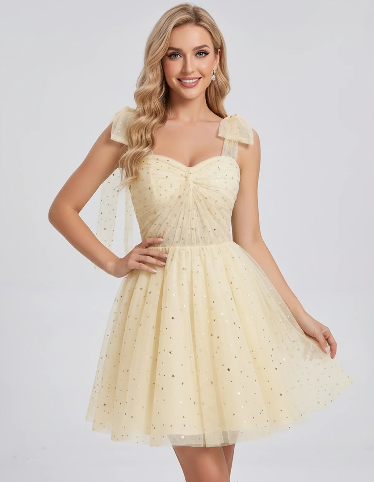 Galatea Mini Dress — Champagne | SKU: SD-88413-champagne-2,SD-88413-champagne-4,SD-88413-champagne-6,SD-88413-champagne-8,SD-88413-champagne-10,SD-88413-champagne-12,SD-88413-champagne-14,SD-88413-champagne-14W,SD-88413-champagne-16,SD-88413-champagne-16W,SD-88413-champagne-18,SD-88413-champagne-20