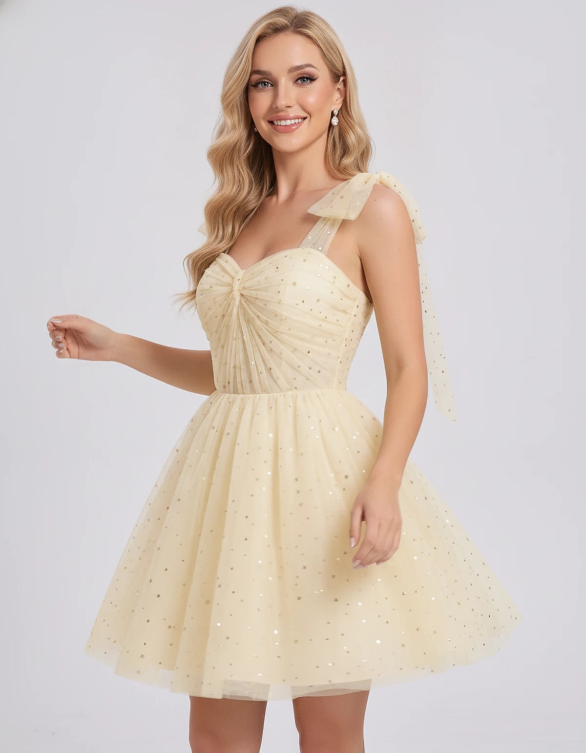 Galatea Mini Dress — Champagne | SKU: SD-88413-champagne-2,SD-88413-champagne-4,SD-88413-champagne-6,SD-88413-champagne-8,SD-88413-champagne-10,SD-88413-champagne-12,SD-88413-champagne-14,SD-88413-champagne-14W,SD-88413-champagne-16,SD-88413-champagne-16W,SD-88413-champagne-18,SD-88413-champagne-20