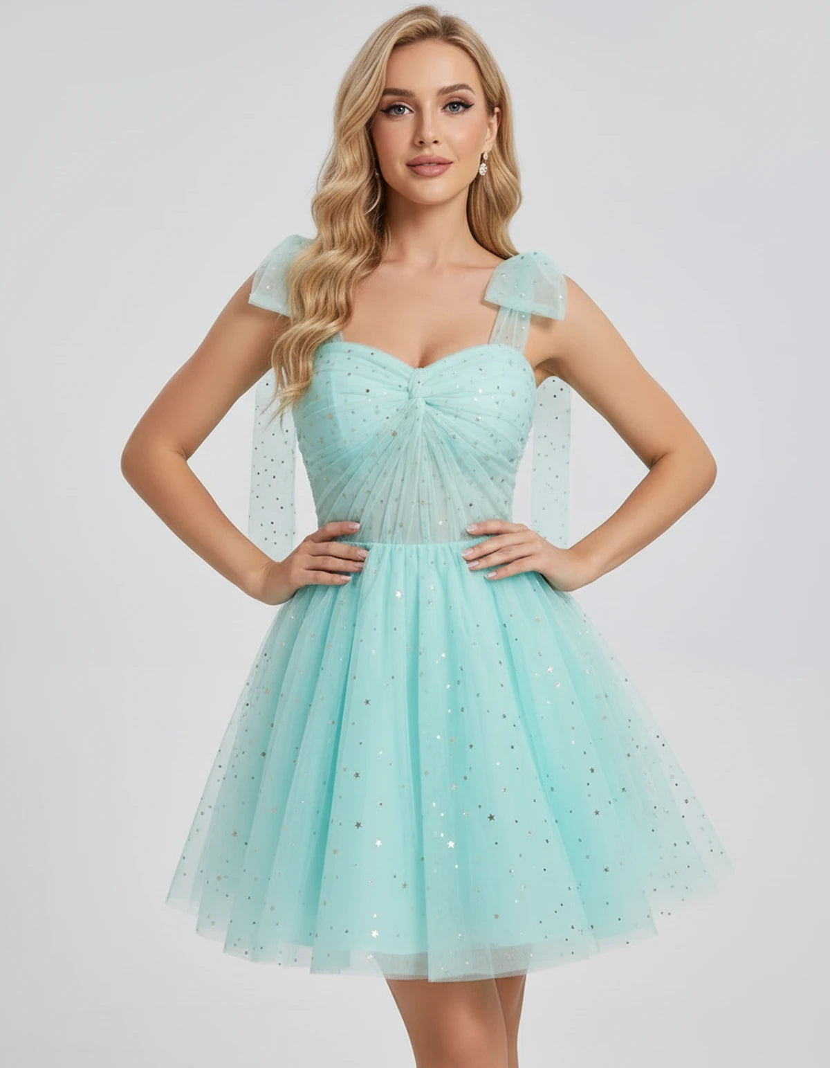 Galatea Mini Dress — Light Blue | SKU: SD-88413-lightblue-2,SD-88413-lightblue-4,SD-88413-lightblue-6,SD-88413-lightblue-8,SD-88413-lightblue-10,SD-88413-lightblue-12,SD-88413-lightblue-14,SD-88413-lightblue-14W,SD-88413-lightblue-16,SD-88413-lightblue-16W,SD-88413-lightblue-18,SD-88413-lightblue-20