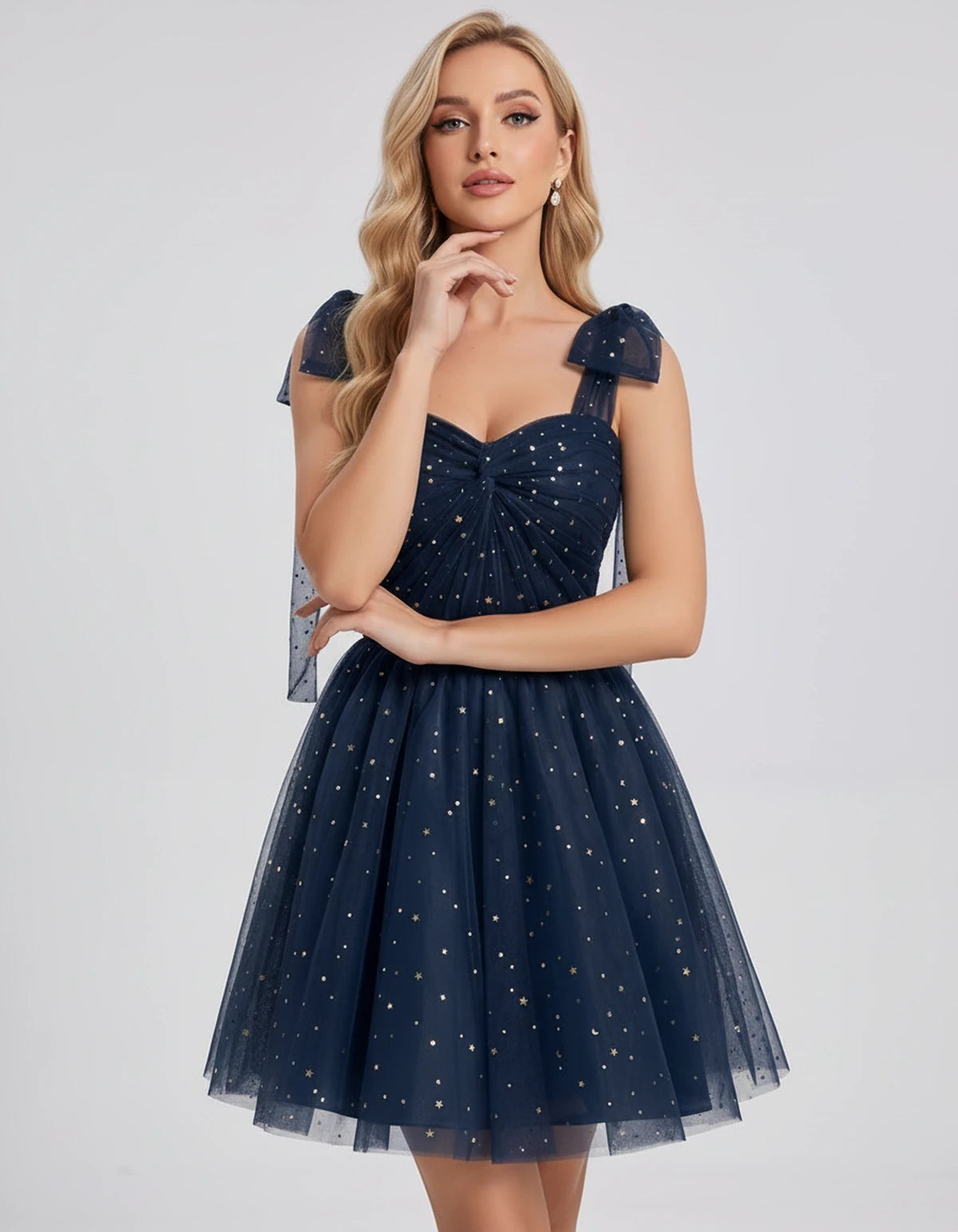 Galatea Mini Dress — Navy | SKU: SD-88413-navy-2,SD-88413-navy-4,SD-88413-navy-6,SD-88413-navy-8,SD-88413-navy-10,SD-88413-navy-12,SD-88413-navy-14,SD-88413-navy-14W,SD-88413-navy-16,SD-88413-navy-16W,SD-88413-navy-18,SD-88413-navy-20