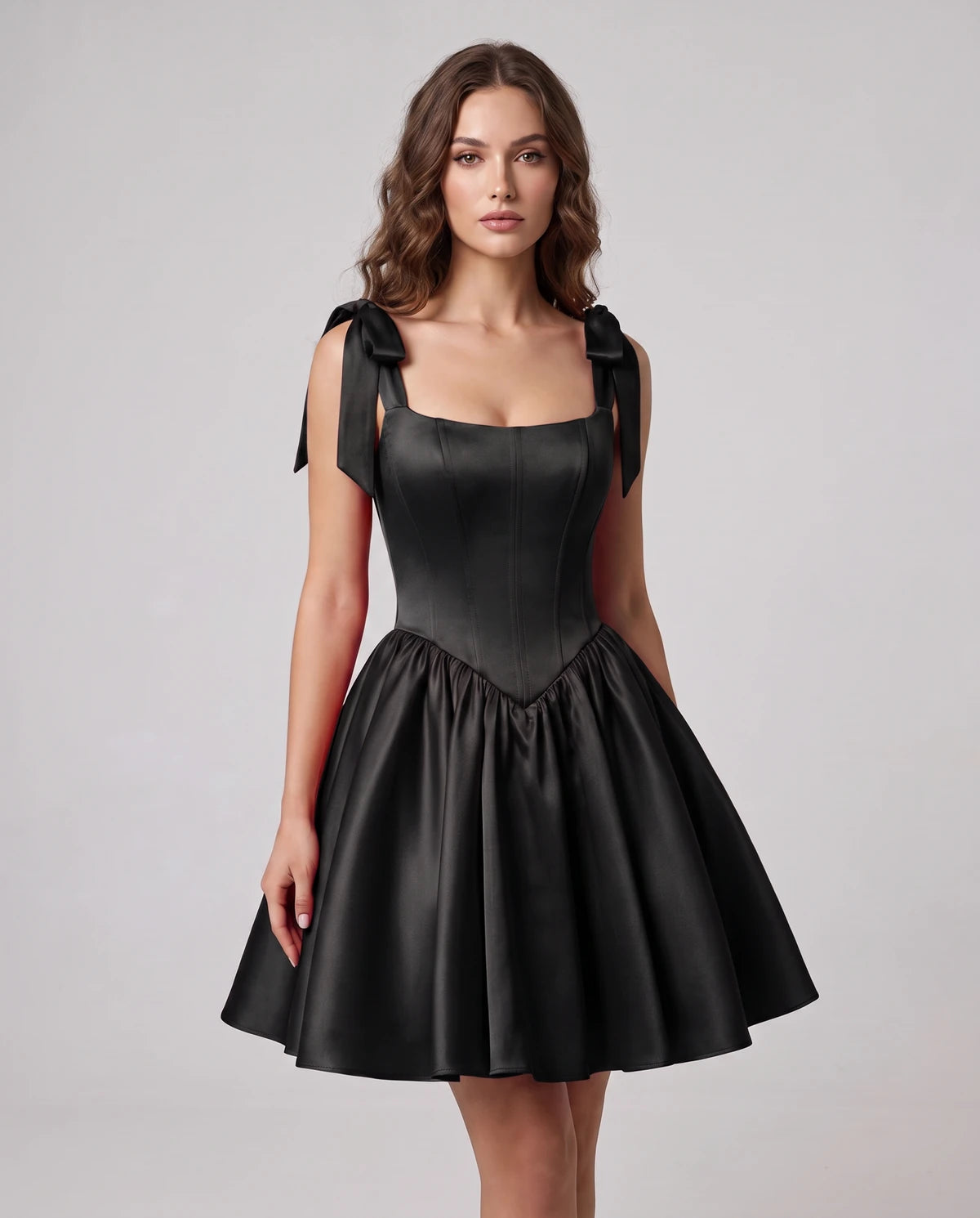 Gardenia Mini Dress — Black