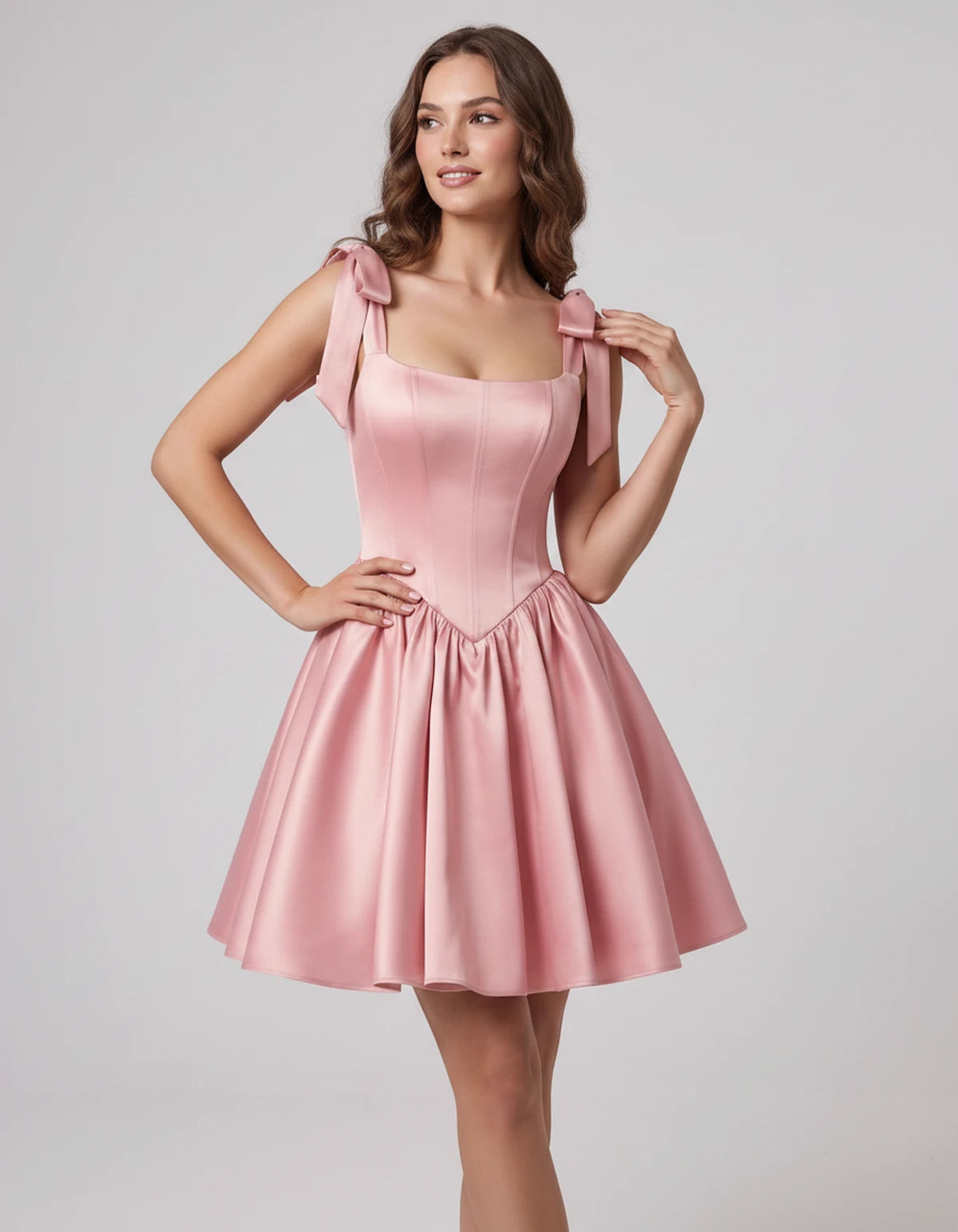Gardenia Mini Dress — Blush | SKU: SD-99958-blush-2,SD-99958-blush-4,SD-99958-blush-6,SD-99958-blush-8,SD-99958-blush-10,SD-99958-blush-12,SD-99958-blush-14,SD-99958-blush-16,SD-99958-blush-16W,SD-99958-blush-18W,SD-99958-blush-20W,SD-99958-blush-22W