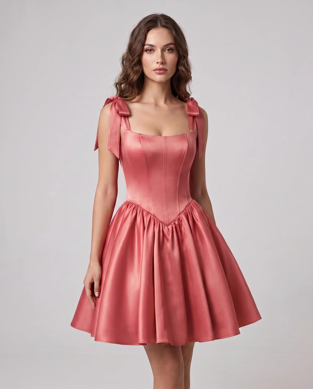 Gardenia Mini Dress — Coral
