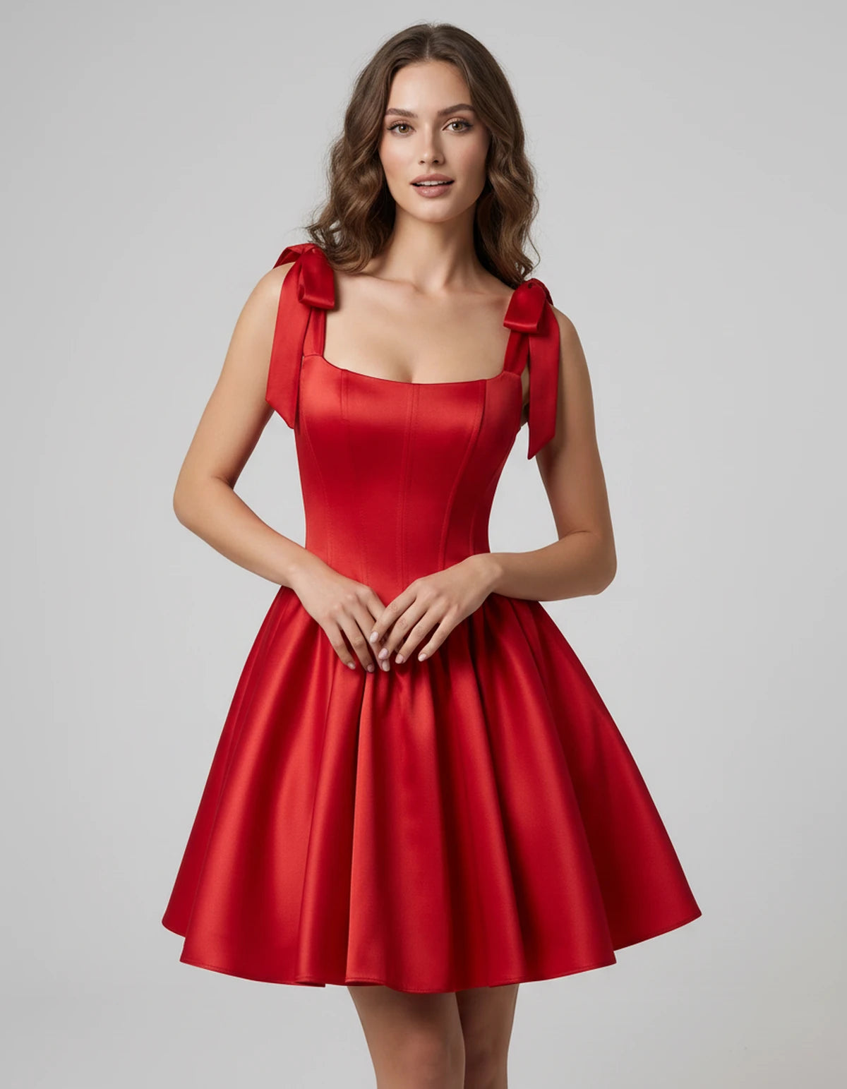 Gardenia Mini Dress — Red | SKU: SD-99958-red-2,SD-99958-red-4,SD-99958-red-6,SD-99958-red-8,SD-99958-red-10,SD-99958-red-12,SD-99958-red-14,SD-99958-red-16,SD-99958-red-16W,SD-99958-red-18W,SD-99958-red-20W,SD-99958-red-22W