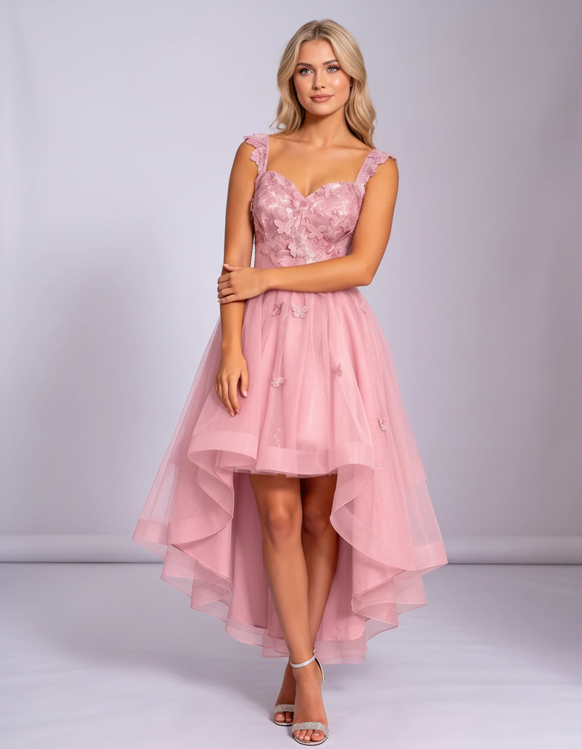 Georgiana Midi Dresses — Pink | SKU: SD-70366-pink-2,SD-70366-pink-4,SD-70366-pink-6,SD-70366-pink-8,SD-70366-pink-10,SD-70366-pink-12,SD-70366-pink-14,SD-70366-pink-16,SD-70366-pink-16W,SD-70366-pink-18W,SD-70366-pink-20W,SD-70366-pink-22W