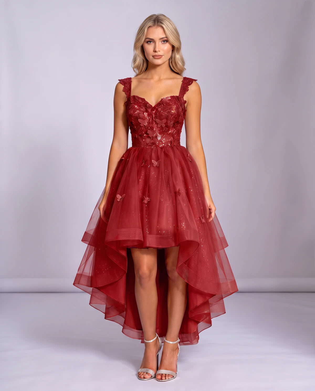 Georgiana Midi Dresses — Red