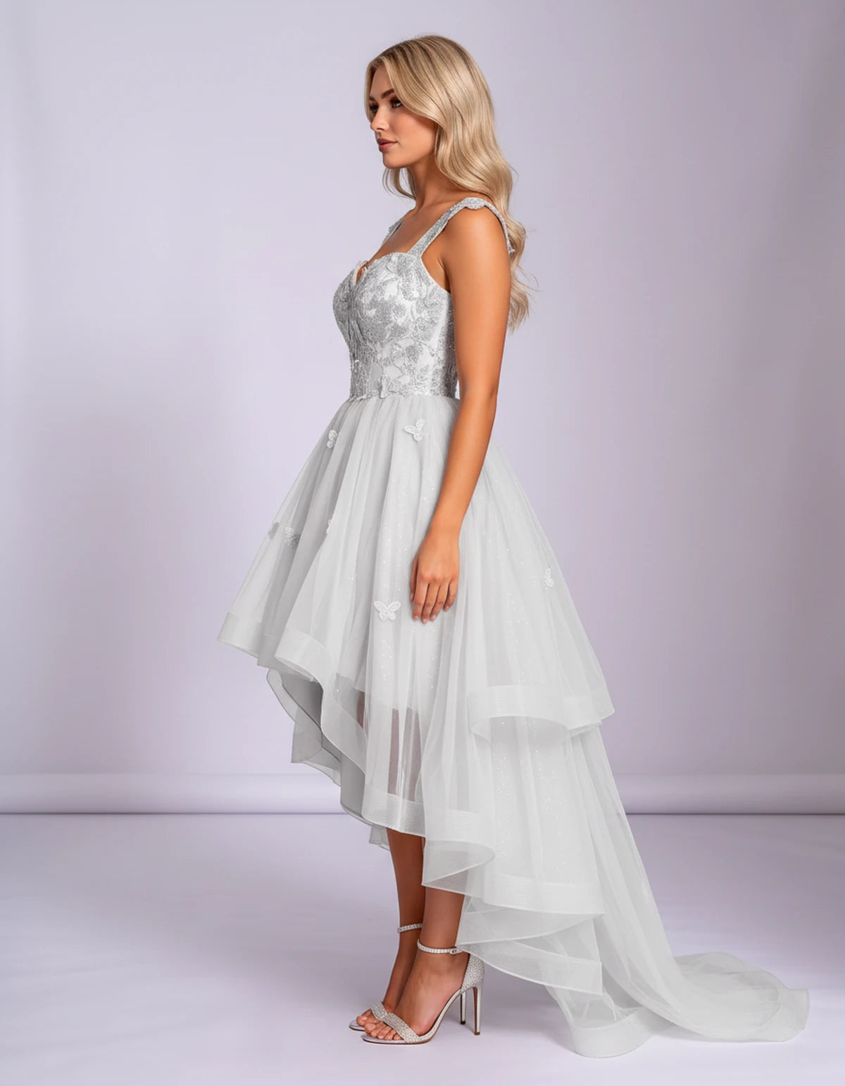 Georgiana Midi Dresses — White | SKU: SD-70366-white-2,SD-70366-white-4,SD-70366-white-6,SD-70366-white-8,SD-70366-white-10,SD-70366-white-12,SD-70366-white-14,SD-70366-white-16,SD-70366-white-16W,SD-70366-white-18W,SD-70366-white-20W,SD-70366-white-22W