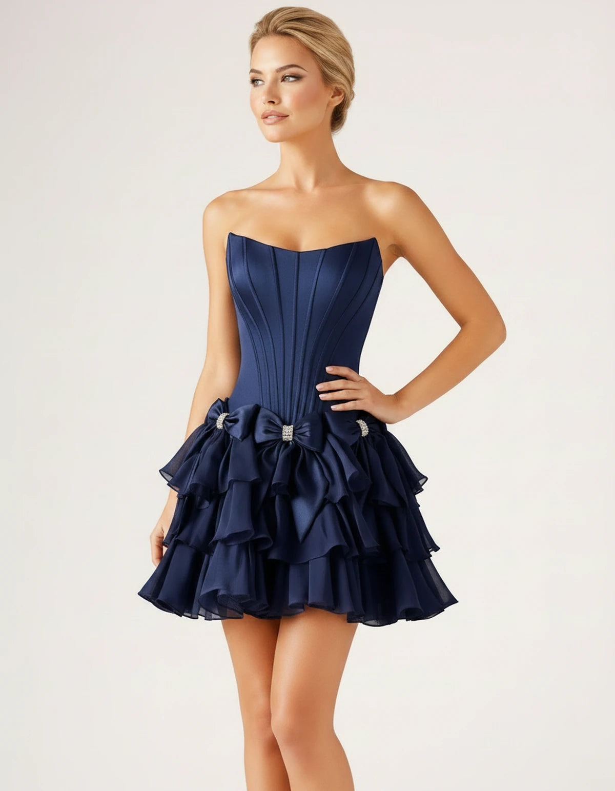 Gisele Mini Dress — Royal Blue | SKU: SD-34227-royalblue-2,SD-34227-royalblue-4,SD-34227-royalblue-6,SD-34227-royalblue-8,SD-34227-royalblue-10,SD-34227-royalblue-12,SD-34227-royalblue-14,SD-34227-royalblue-14W,SD-34227-royalblue-16,SD-34227-royalblue-16W,SD-34227-royalblue-18W,SD-34227-royalblue-20W