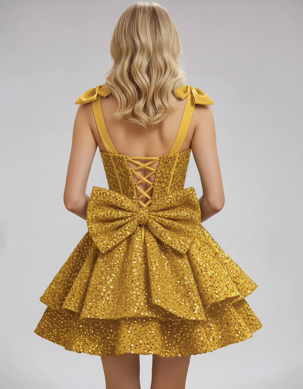 Giverny Mini Dress — Gold | SKU: SD-38457-gold-2,SD-38457-gold-4,SD-38457-gold-6,SD-38457-gold-8,SD-38457-gold-10,SD-38457-gold-12,SD-38457-gold-14,SD-38457-gold-16,SD-38457-gold-16W,SD-38457-gold-18W,SD-38457-gold-20W,SD-38457-gold-22W