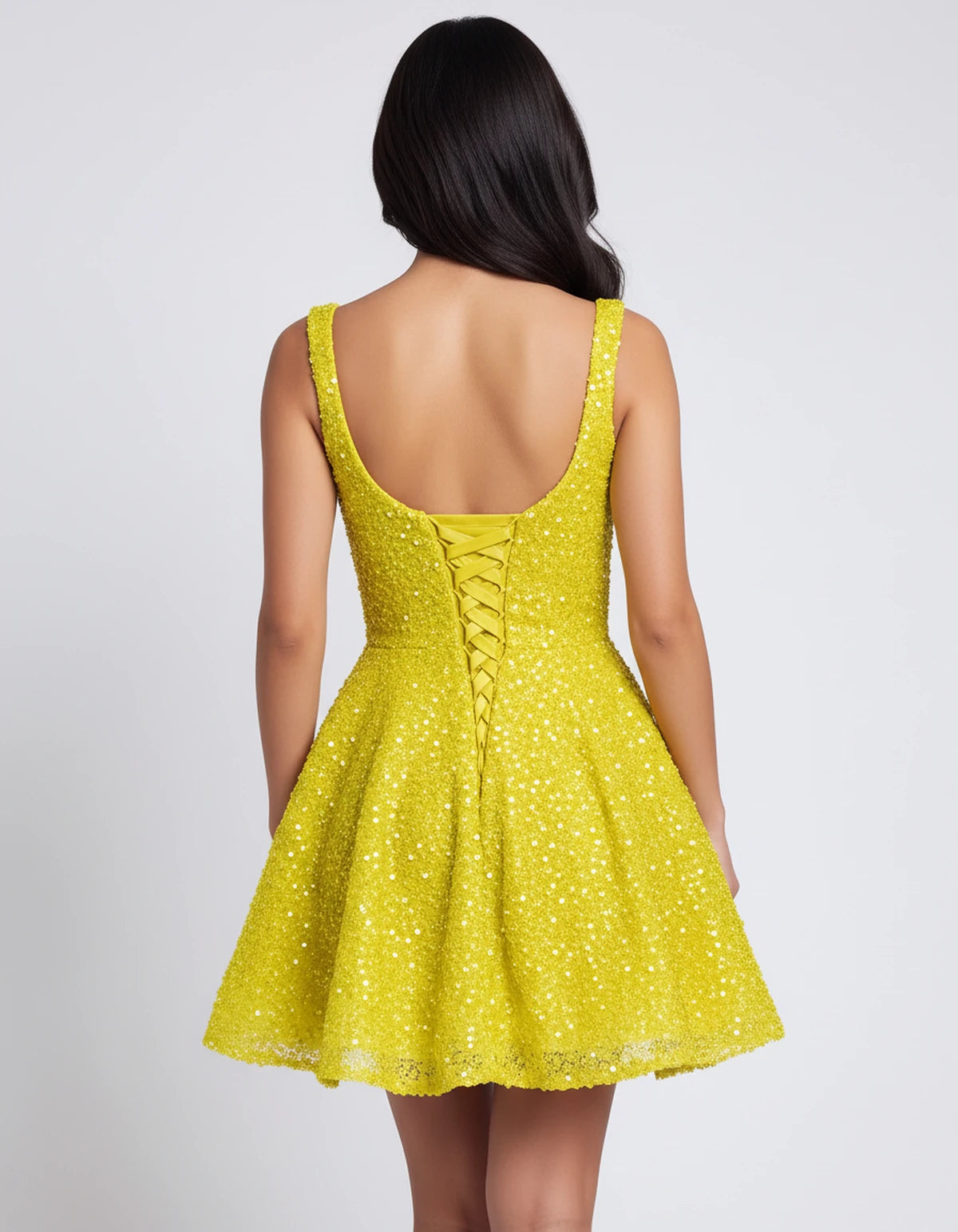 Grenoble Mini Dress — Yellow | SKU: SD-46117-yellow-2,SD-46117-yellow-4,SD-46117-yellow-6,SD-46117-yellow-8,SD-46117-yellow-10,SD-46117-yellow-12,SD-46117-yellow-14,SD-46117-yellow-16,SD-46117-yellow-16W,SD-46117-yellow-18W,SD-46117-yellow-20W,SD-46117-yellow-22W