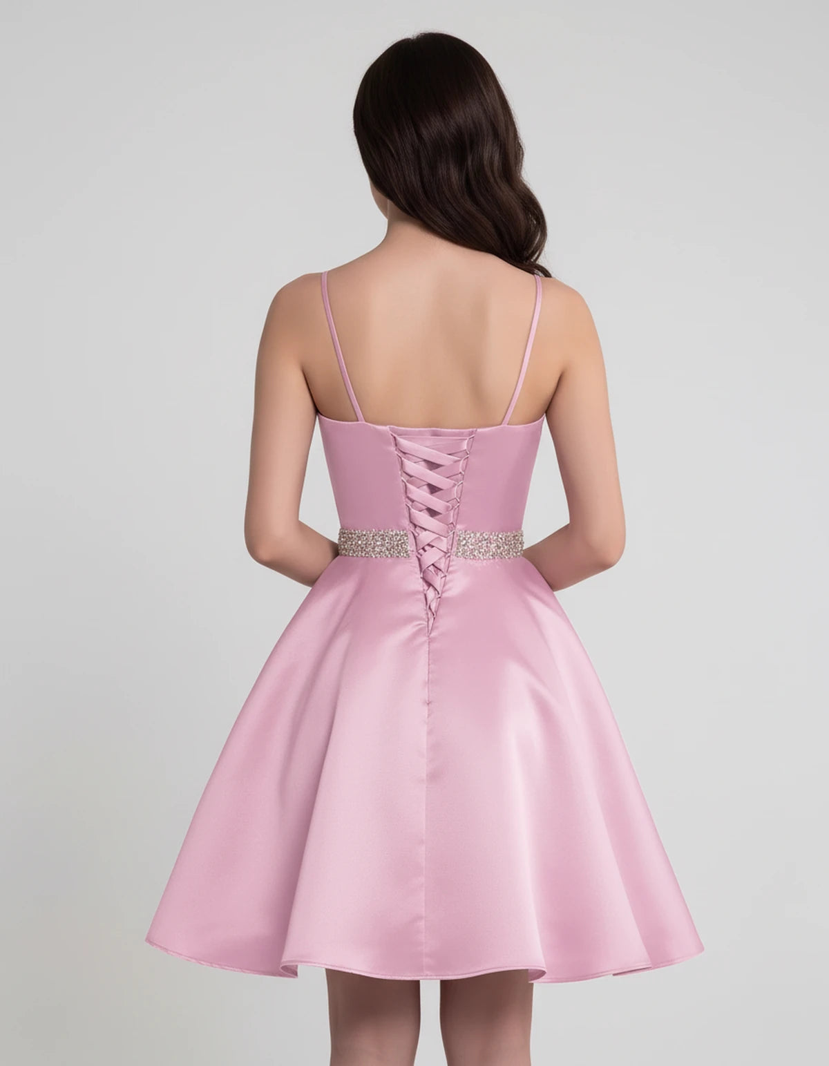 Guinevere Mini Dress — Pink | SKU: SD-18933-pink-2,SD-18933-pink-4,SD-18933-pink-6,SD-18933-pink-8,SD-18933-pink-10,SD-18933-pink-12,SD-18933-pink-14,SD-18933-pink-16,SD-18933-pink-16W,SD-18933-pink-18W,SD-18933-pink-20W,SD-18933-pink-22W