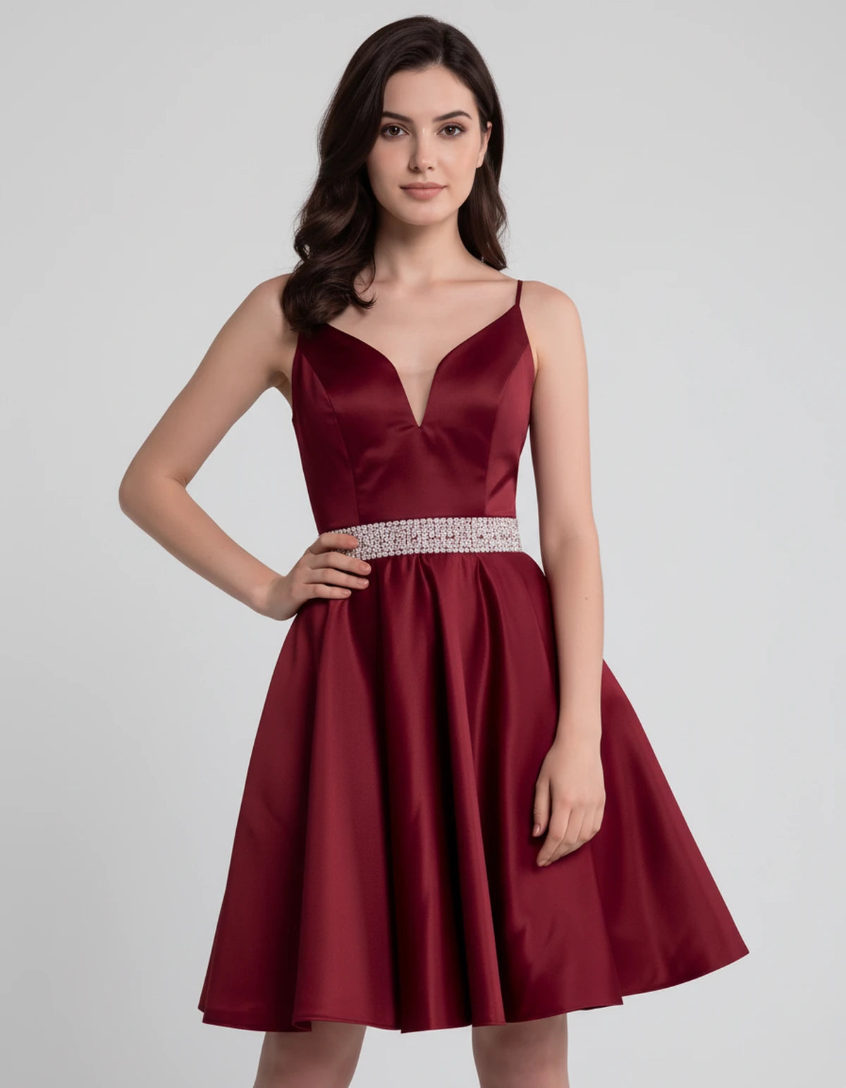 Guinevere Mini Dress — Red | SKU: SD-18933-red-2,SD-18933-red-4,SD-18933-red-6,SD-18933-red-8,SD-18933-red-10,SD-18933-red-12,SD-18933-red-14,SD-18933-red-16,SD-18933-red-16W,SD-18933-red-18W,SD-18933-red-20W,SD-18933-red-22W
