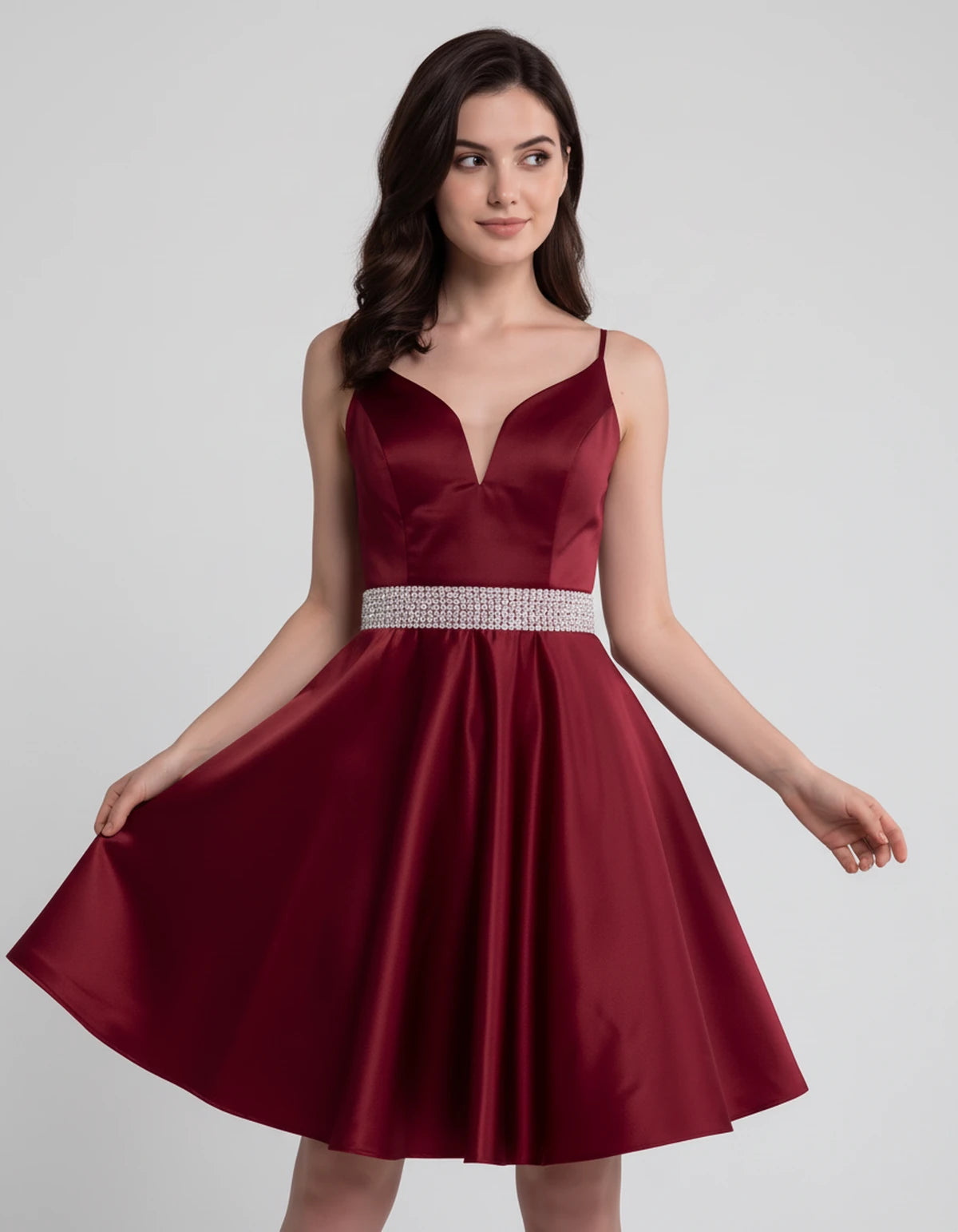 Guinevere Mini Dress — Red | SKU: SD-18933-red-2,SD-18933-red-4,SD-18933-red-6,SD-18933-red-8,SD-18933-red-10,SD-18933-red-12,SD-18933-red-14,SD-18933-red-16,SD-18933-red-16W,SD-18933-red-18W,SD-18933-red-20W,SD-18933-red-22W