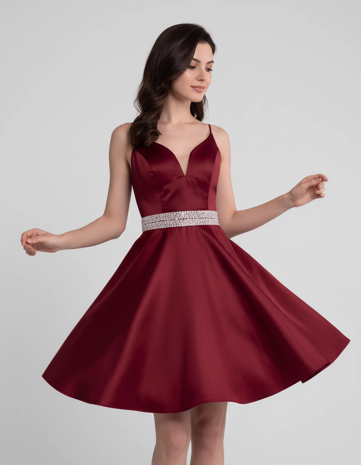 Guinevere Mini Dress — Red | SKU: SD-18933-red-2,SD-18933-red-4,SD-18933-red-6,SD-18933-red-8,SD-18933-red-10,SD-18933-red-12,SD-18933-red-14,SD-18933-red-16,SD-18933-red-16W,SD-18933-red-18W,SD-18933-red-20W,SD-18933-red-22W