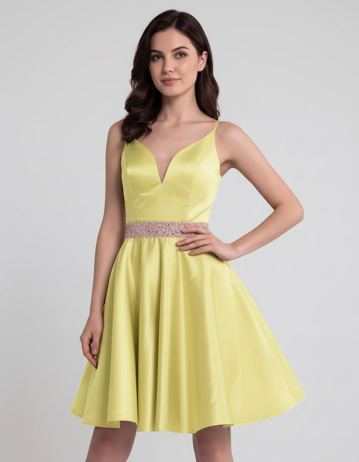 Guinevere Mini Dress — Yellow | SKU: SD-18933-yellow-2,SD-18933-yellow-4,SD-18933-yellow-6,SD-18933-yellow-8,SD-18933-yellow-10,SD-18933-yellow-12,SD-18933-yellow-14,SD-18933-yellow-16,SD-18933-yellow-16W,SD-18933-yellow-18W,SD-18933-yellow-20W,SD-18933-yellow-22W